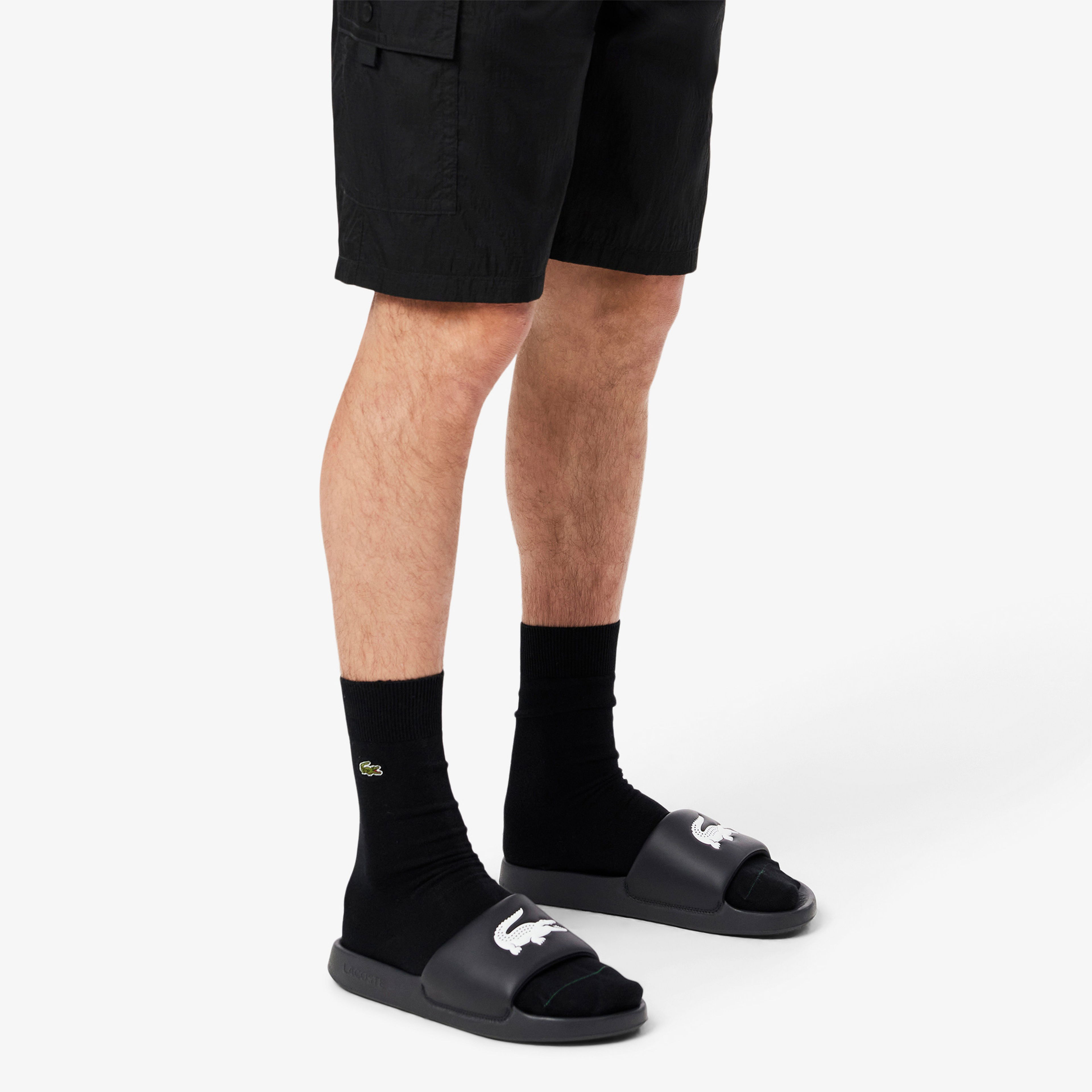 Lacoste Serve Slide 1.0 Erkek Siyah Terlik