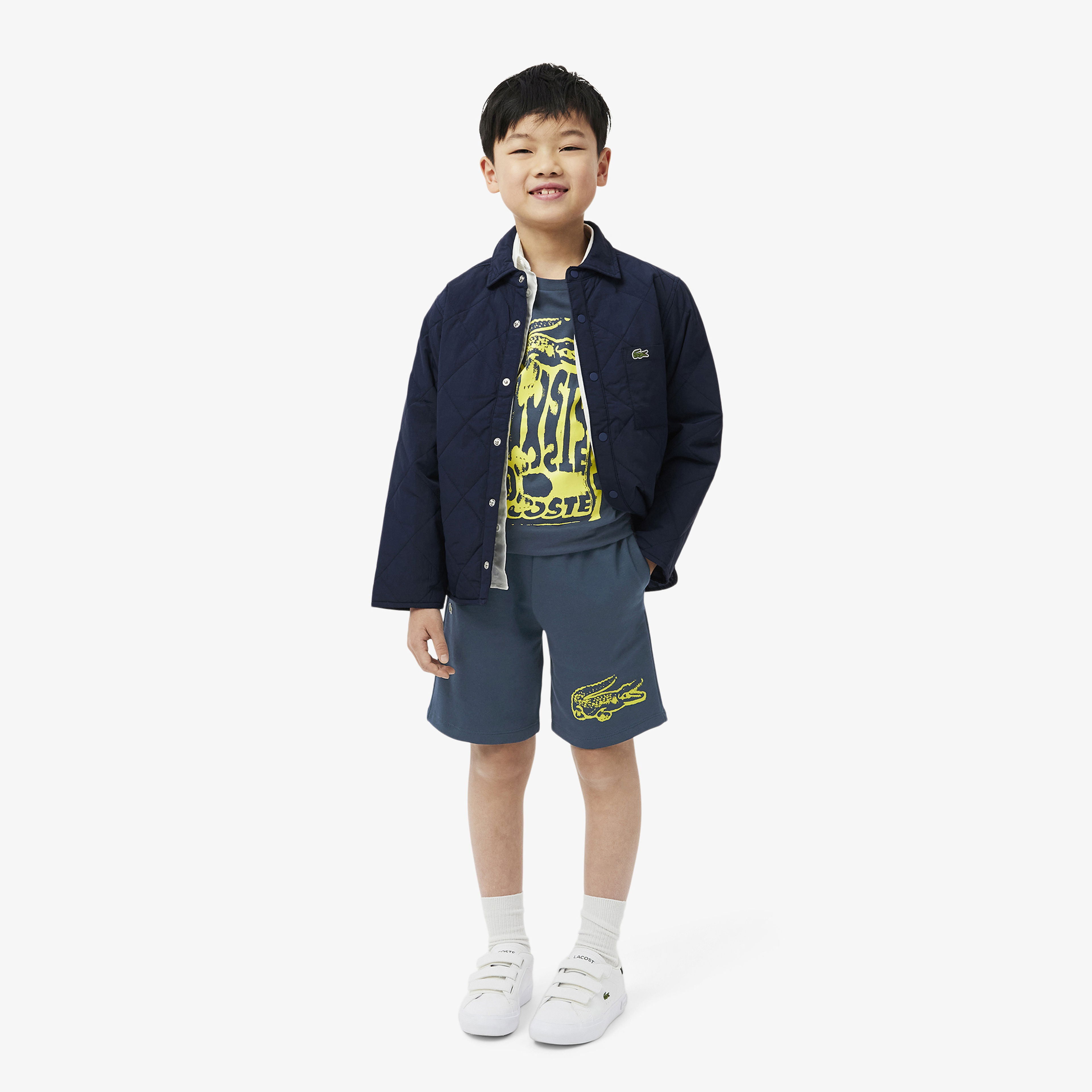 Lacoste Erkek Çocuk Baskılı Lacivert Şort
