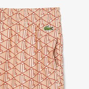 Lacoste Lightweight Monogram Print Erkek Kahverengi Şort