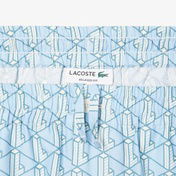 Lacoste Lightweight Monogram Print Erkek Mavi Şort
