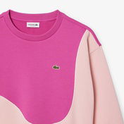 Lacoste Renk Bloklu Çocuk Pembe Sweatshirt