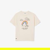 Lacoste Desenli Çocuk Krem T-Shirt