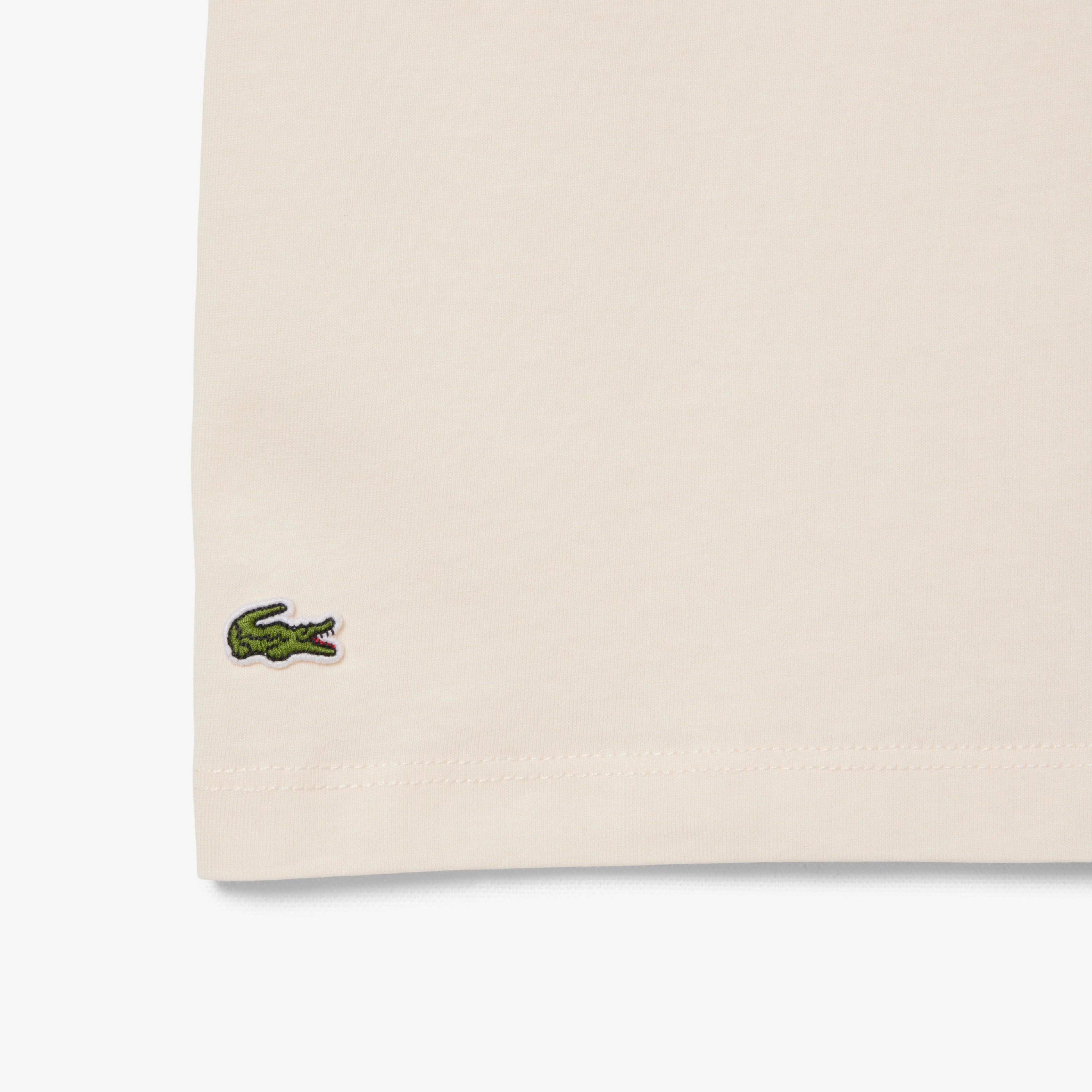 Lacoste Desenli Çocuk Krem T-Shirt