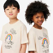 Lacoste Desenli Çocuk Krem T-Shirt