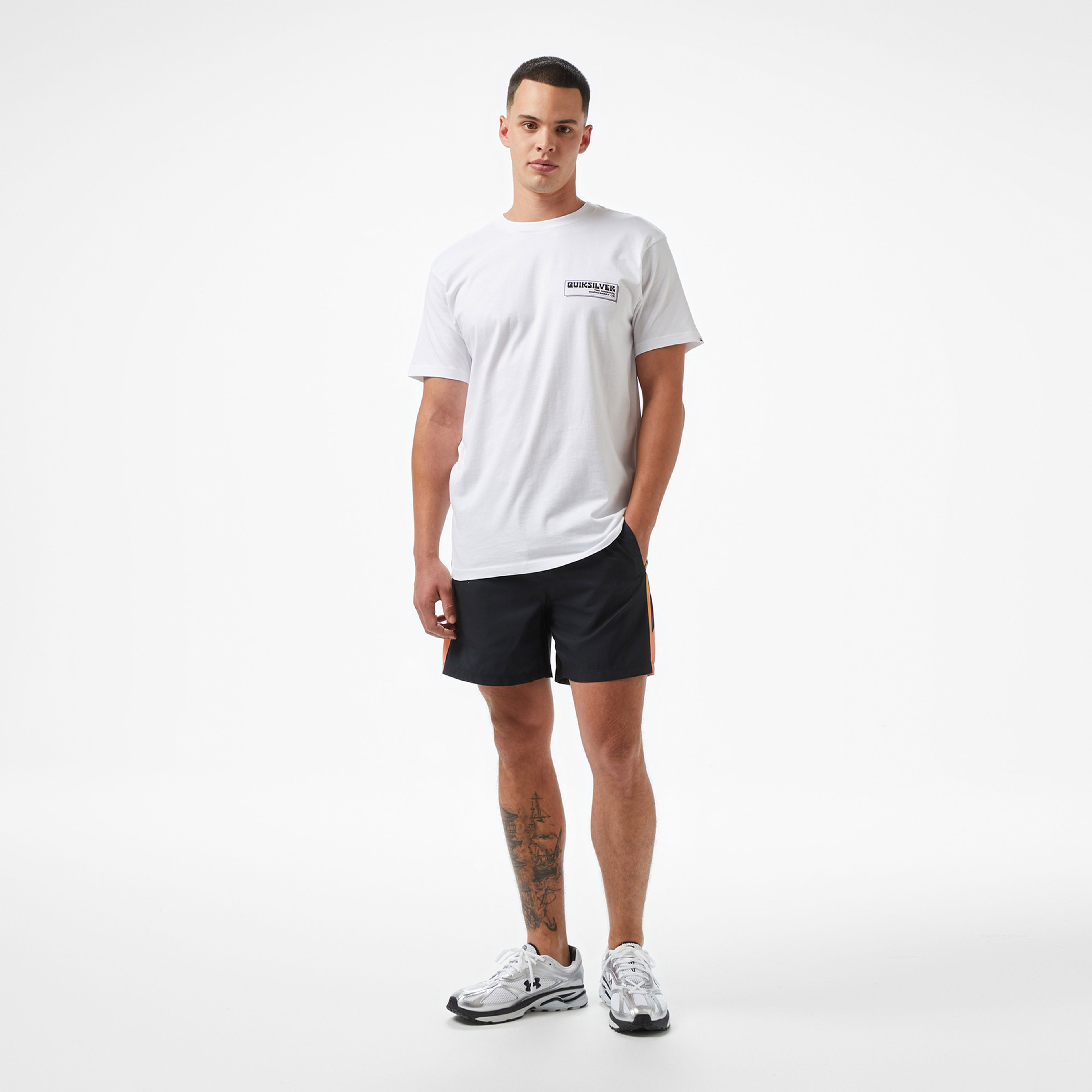 Quiksilver Palm Square Ss Erkek Beyaz T-Shirt