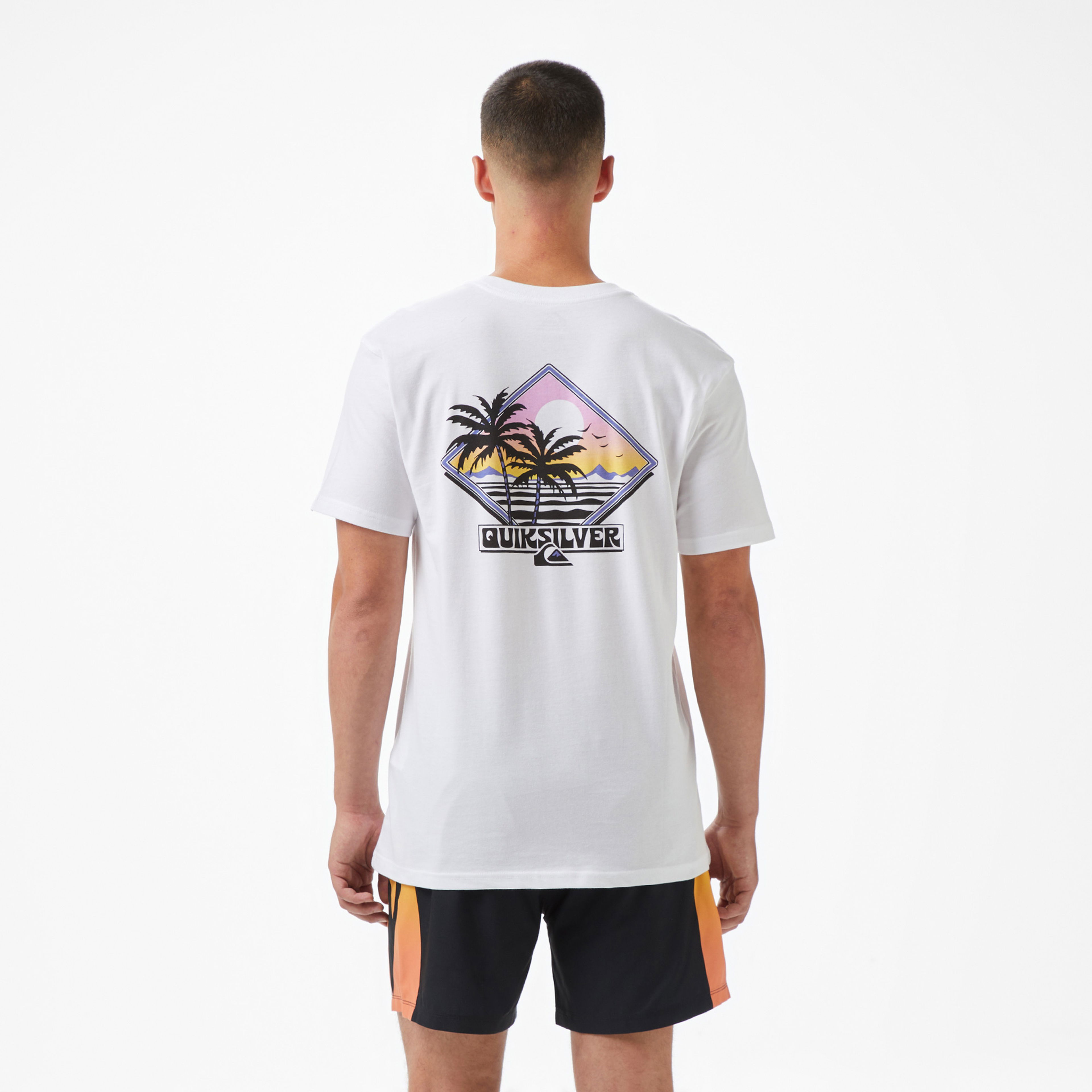 Quiksilver Palm Square Ss Erkek Beyaz T-Shirt
