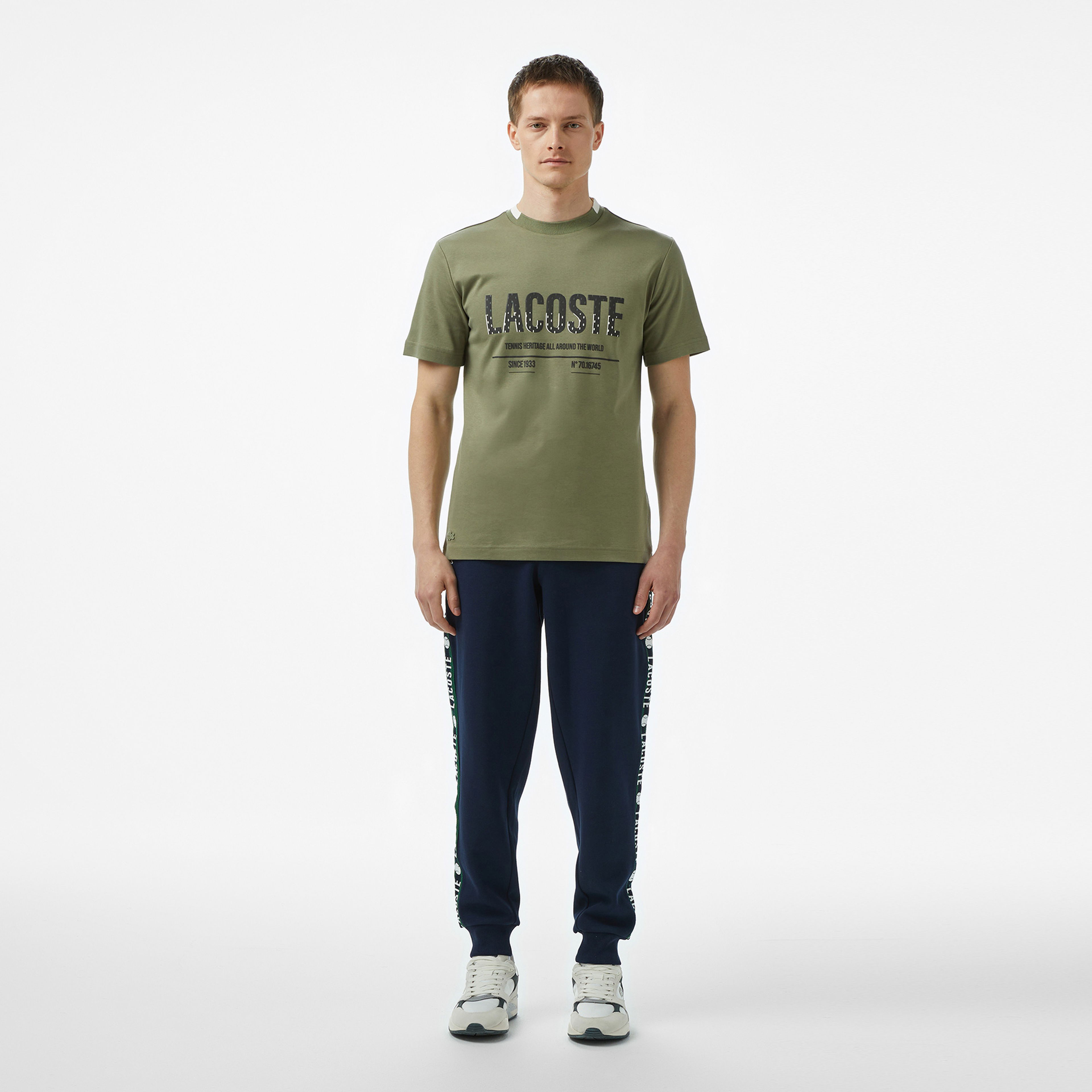 Lacoste Erkek Regular Fit Baskılı Lacivert Eşofman Altı
