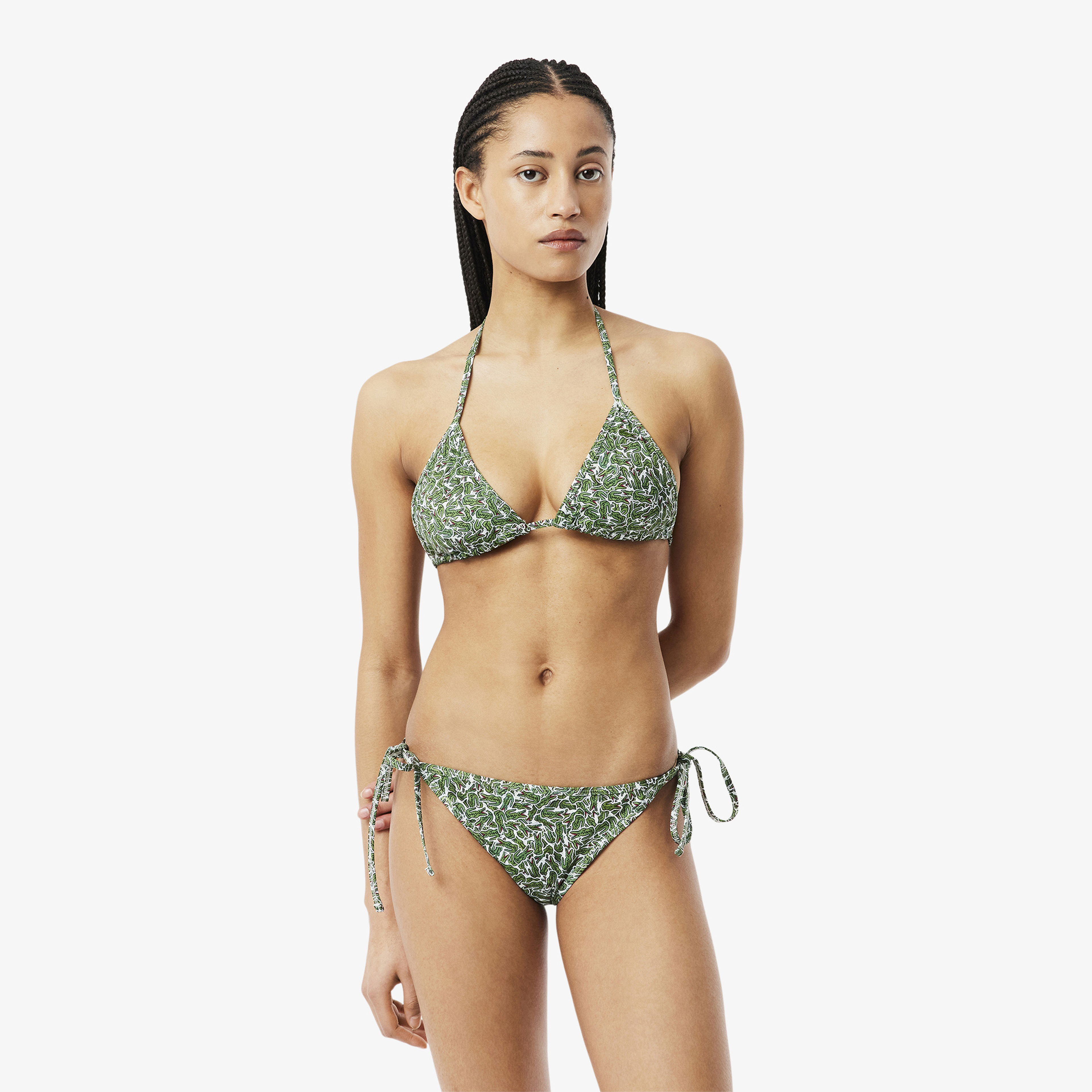 Lacoste Kadın Baskılı Yeşil Bikini Üstü
