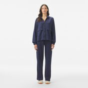 Lacoste Kadın Loose Fit Fermuarlı Lacivert Sweatshirt
