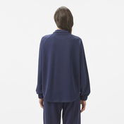 Lacoste Kadın Loose Fit Fermuarlı Lacivert Sweatshirt