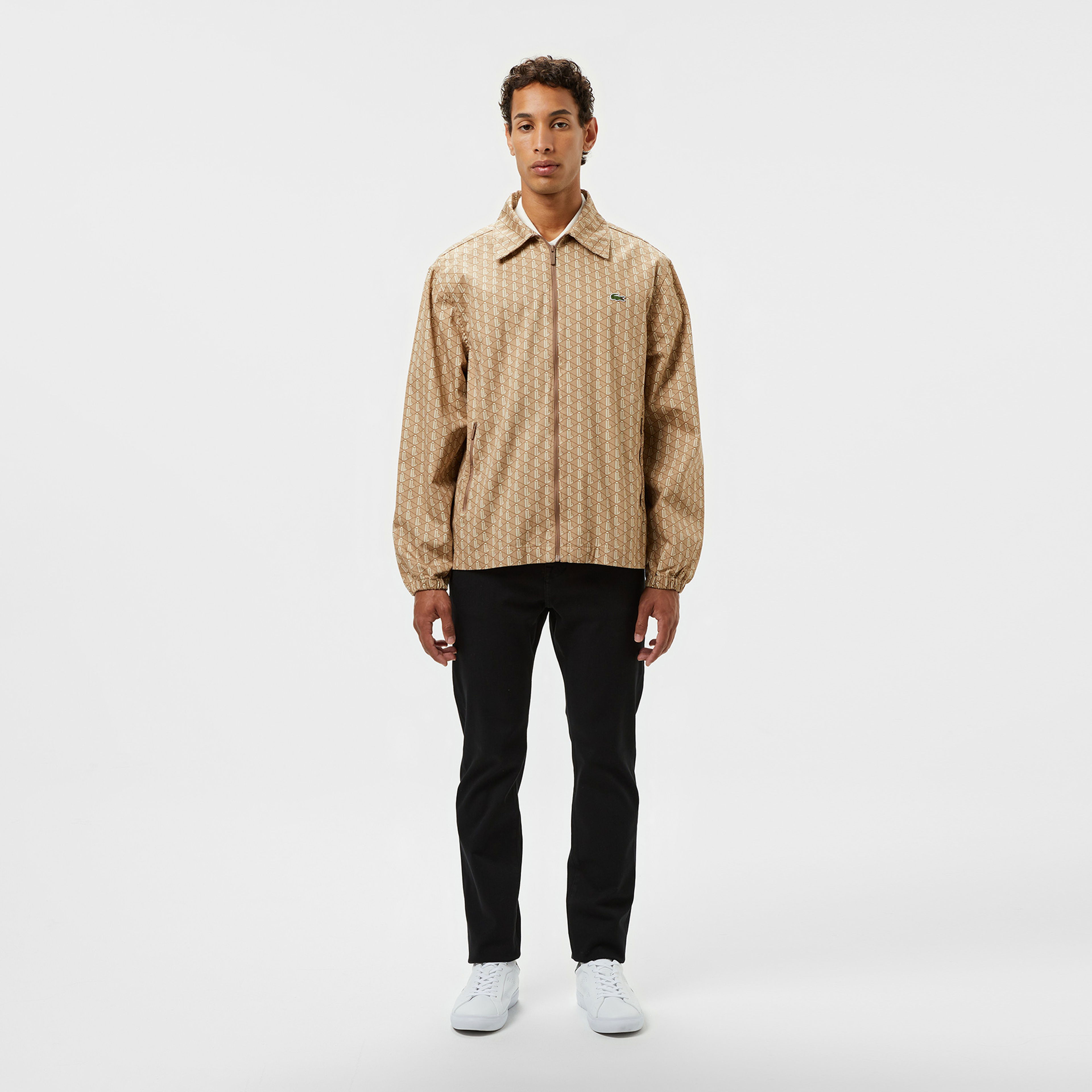 Lacoste Erkek Loose Fit Monogram Bej Ceket