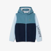Lacoste Çocuk Kapüşonlu Renk Bloklu Lacivert Ceket