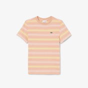 Lacoste Çocuk Bisiklet Yaka Çizgili Kahverengi T-Shirt