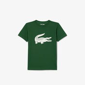 Lacoste Erkek Çocuk Oversize Fit Bisiklet Yaka Baskılı Yeşil T-Shirt