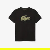 Lacoste Erkek Regular Fit Bisiklet Yaka Baskılı Siyah T-Shirt