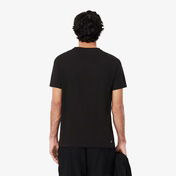 Lacoste Erkek Regular Fit Bisiklet Yaka Baskılı Siyah T-Shirt