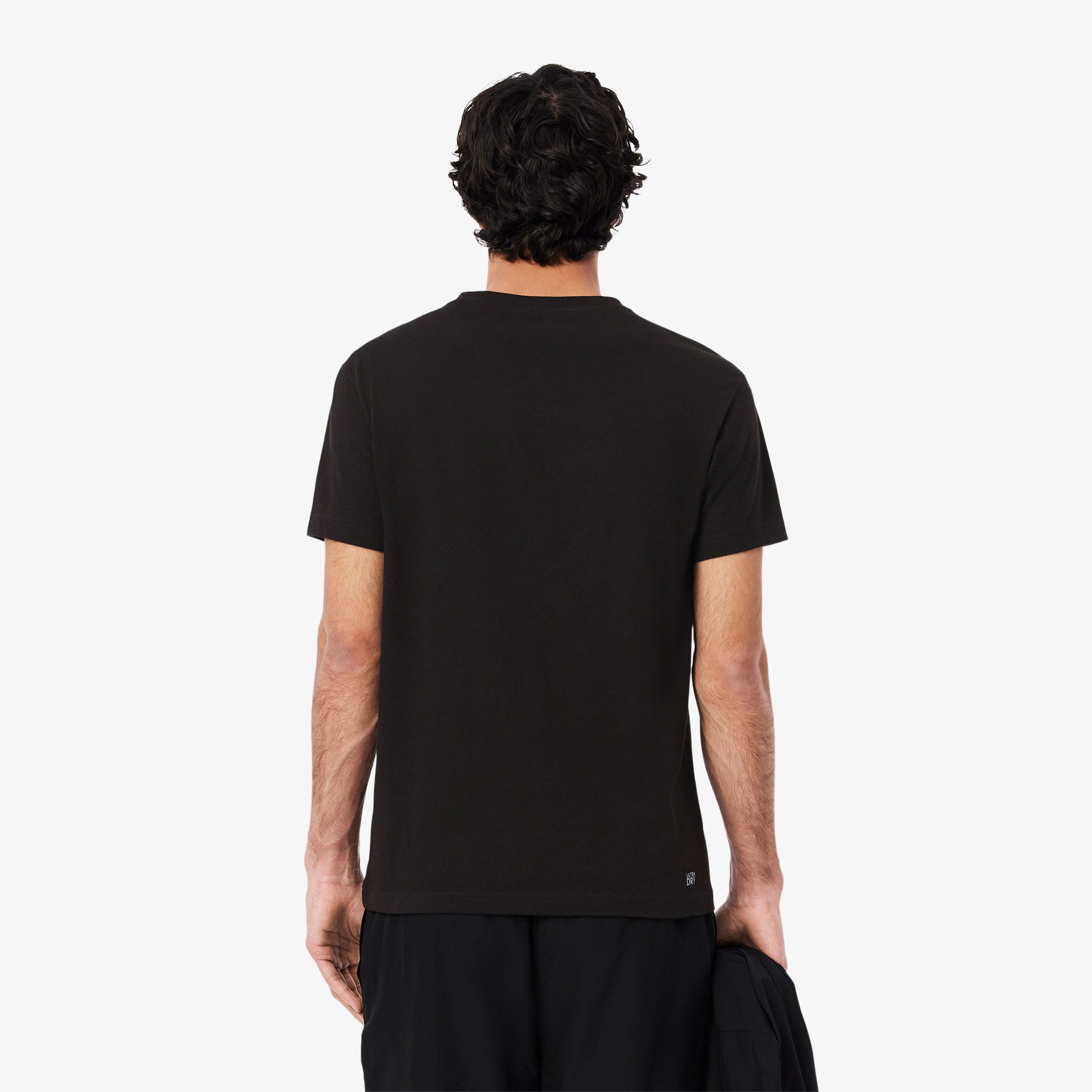 Lacoste Erkek Regular Fit Bisiklet Yaka Baskılı Siyah T-Shirt