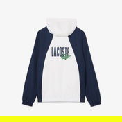 Lacoste Erkek Regular Fit Kapüşonlu Renk Bloklu Beyaz Eşofman Takımı