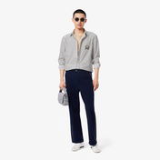 Lacoste Erkek Regular Fit Çizgili Beyaz Gömlek