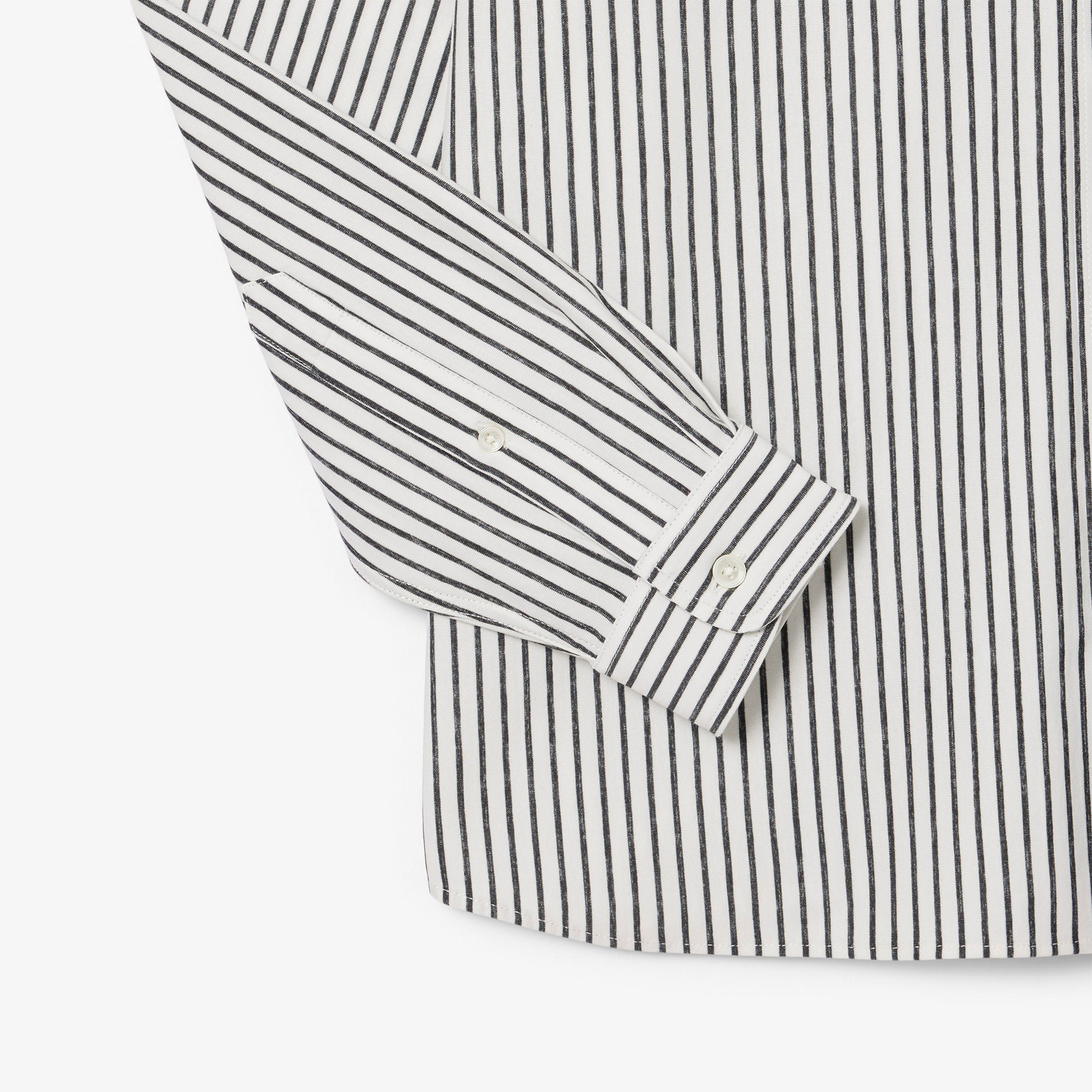 Lacoste Erkek Regular Fit Çizgili Beyaz Gömlek