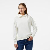 Lacoste Kadın Regular Fit Fermuarlı Dik Yaka Beyaz Sweatshirt