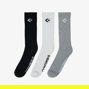 Converse Star Chevron Unisex Siyah/Gri Beyaz 3'lü Çorap