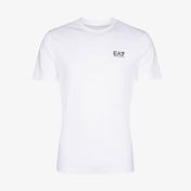 EA7 Erkek Beyaz Bisiklet Yaka T-Shirt