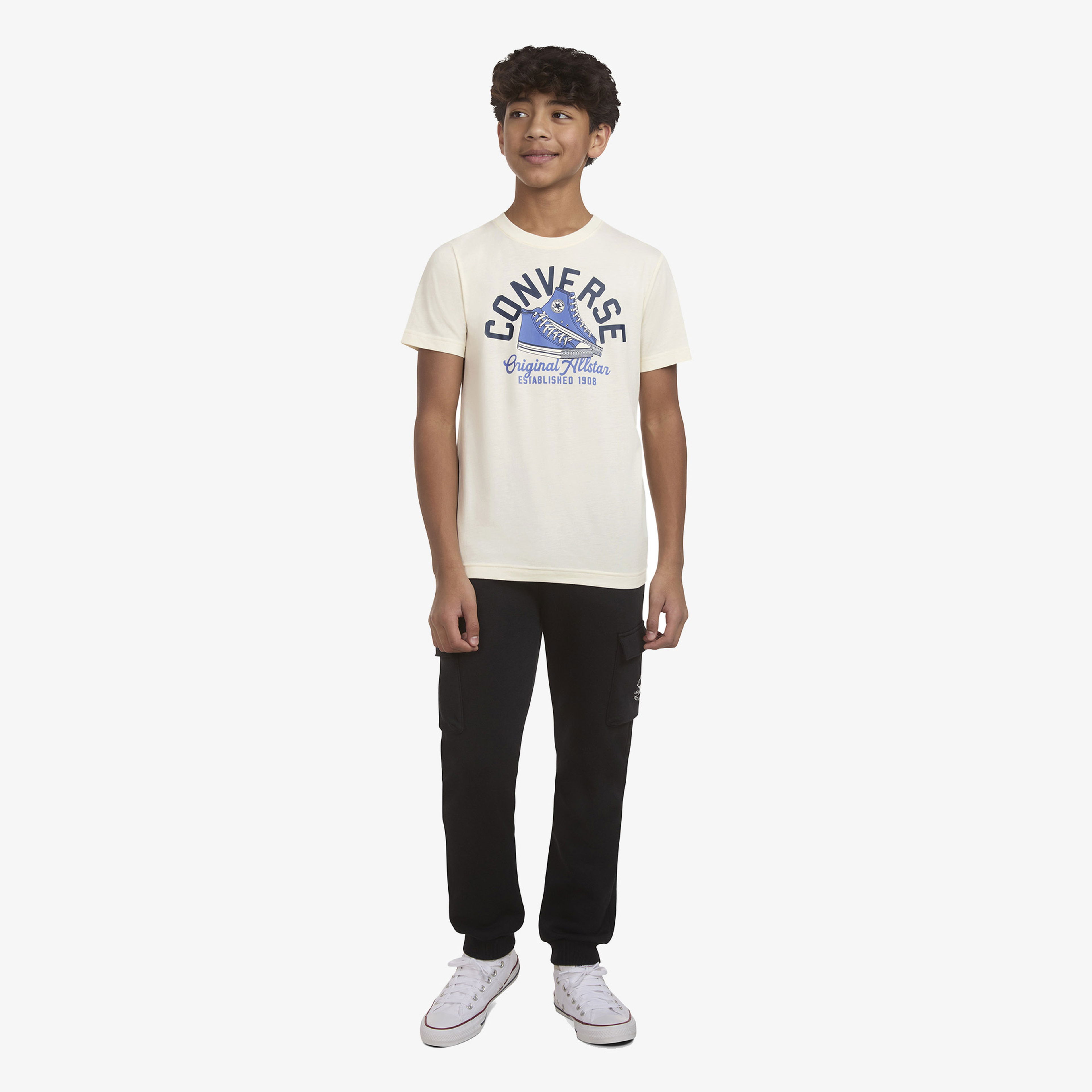 Converse Retro Remix Çocuk Beyaz T-Shirt