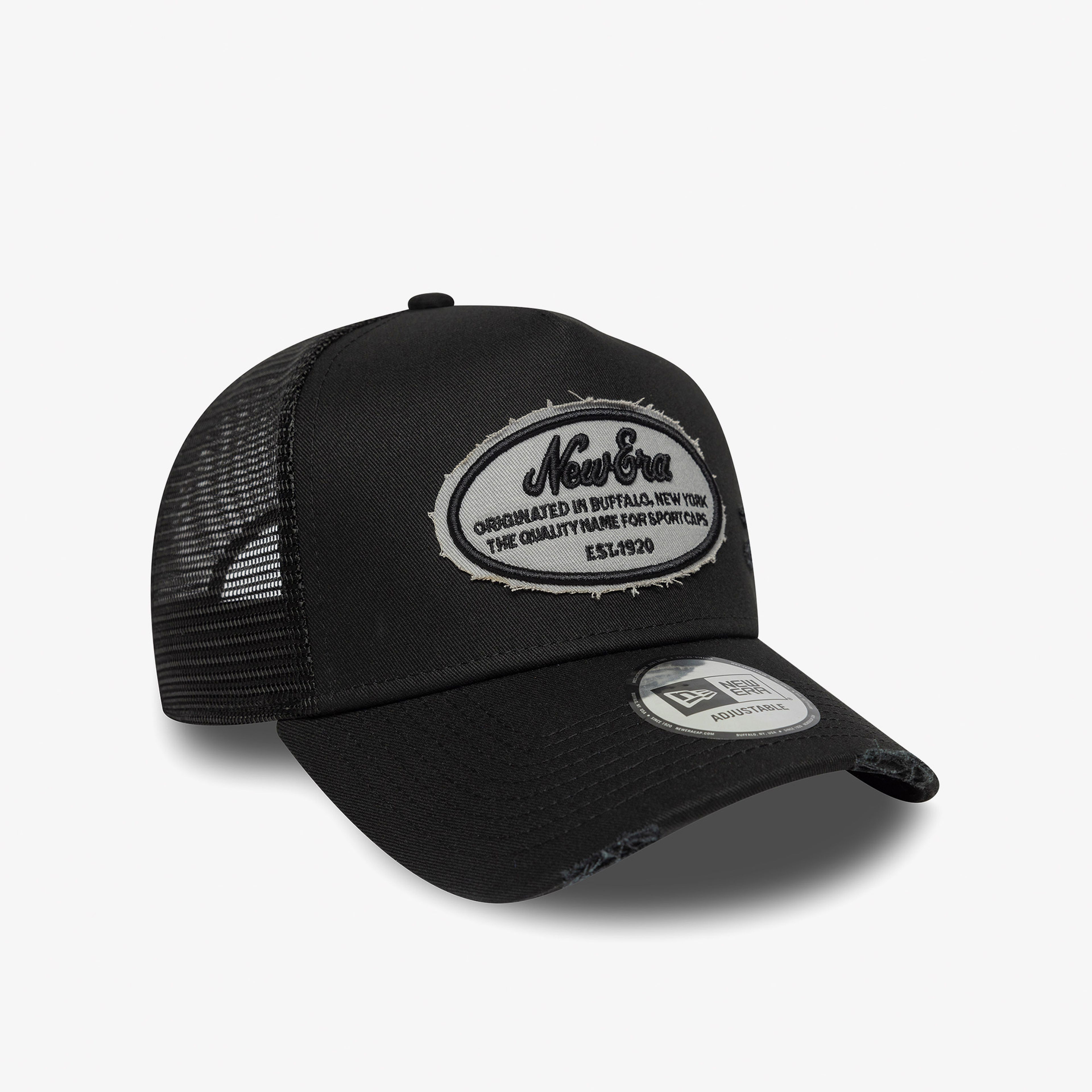 New Era Distressed Oval Patch 9Forty Unisex Siyah Şapka