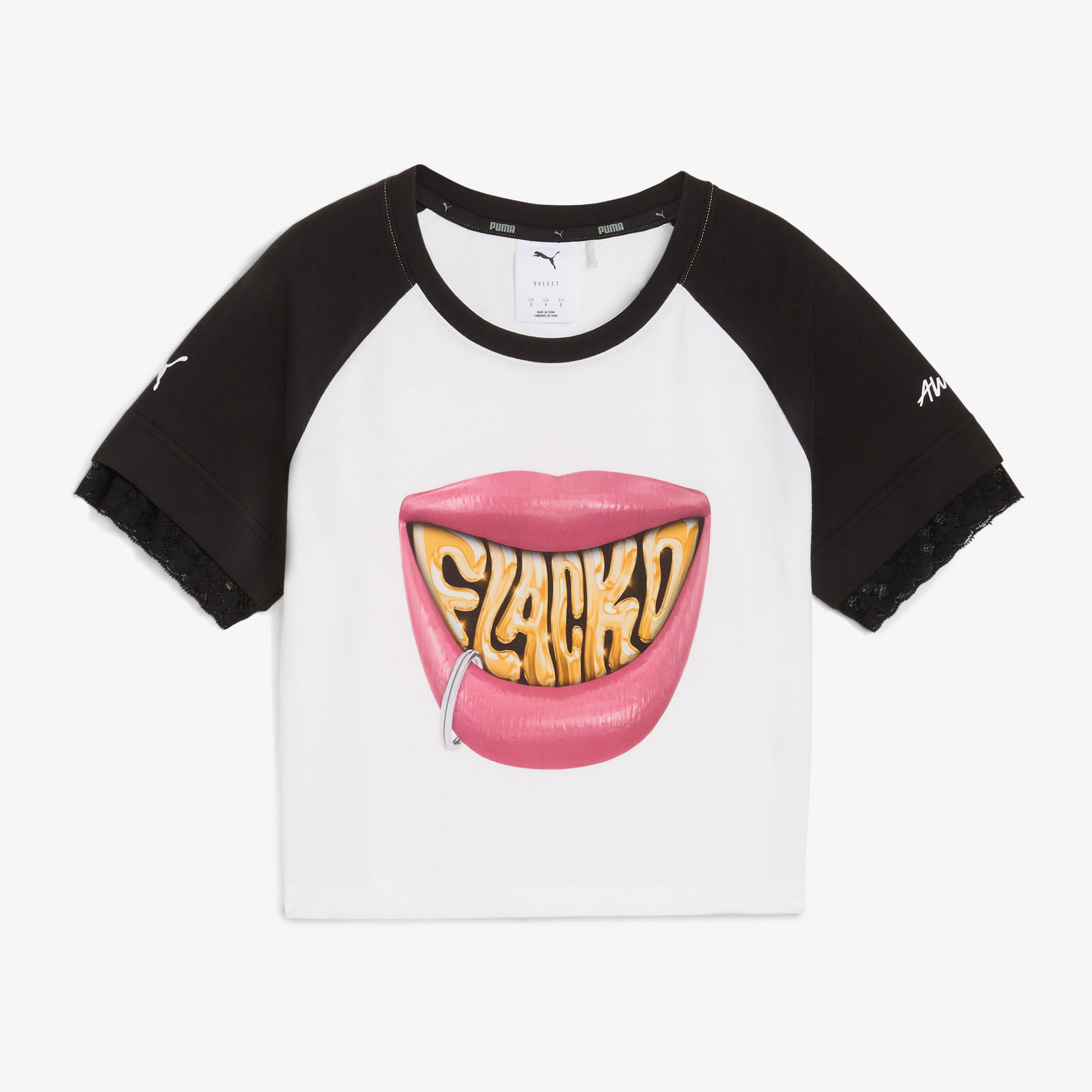 Puma Rocky Flacko Smile Baby Kadın Beyaz T-Shirt