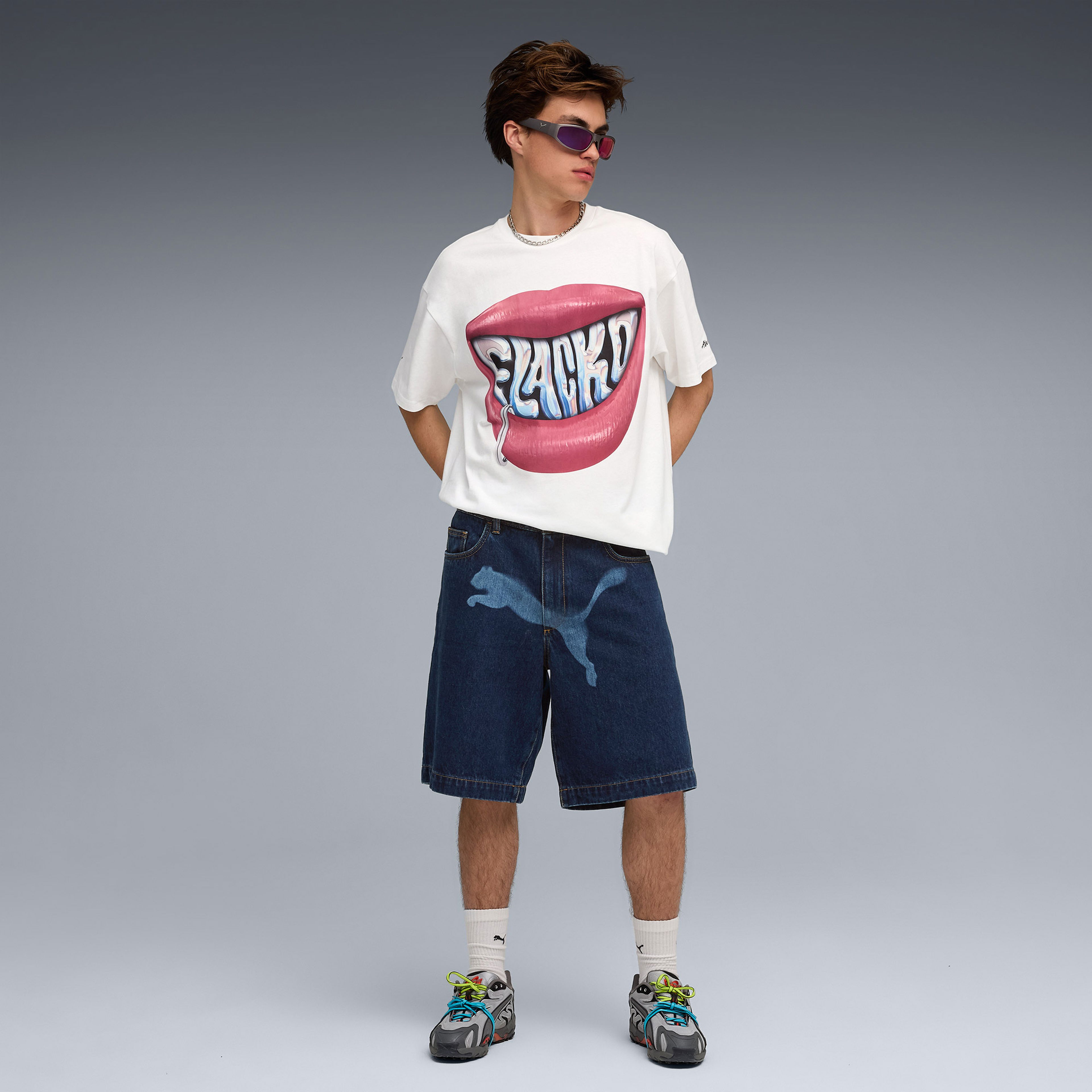 Puma Asap Rocky Flacko Smile Erkek Beyaz T-Shirt