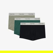Calvin Klein Low Rise Erkek Yeşil/Gri/Siyah 3'lü Boxer