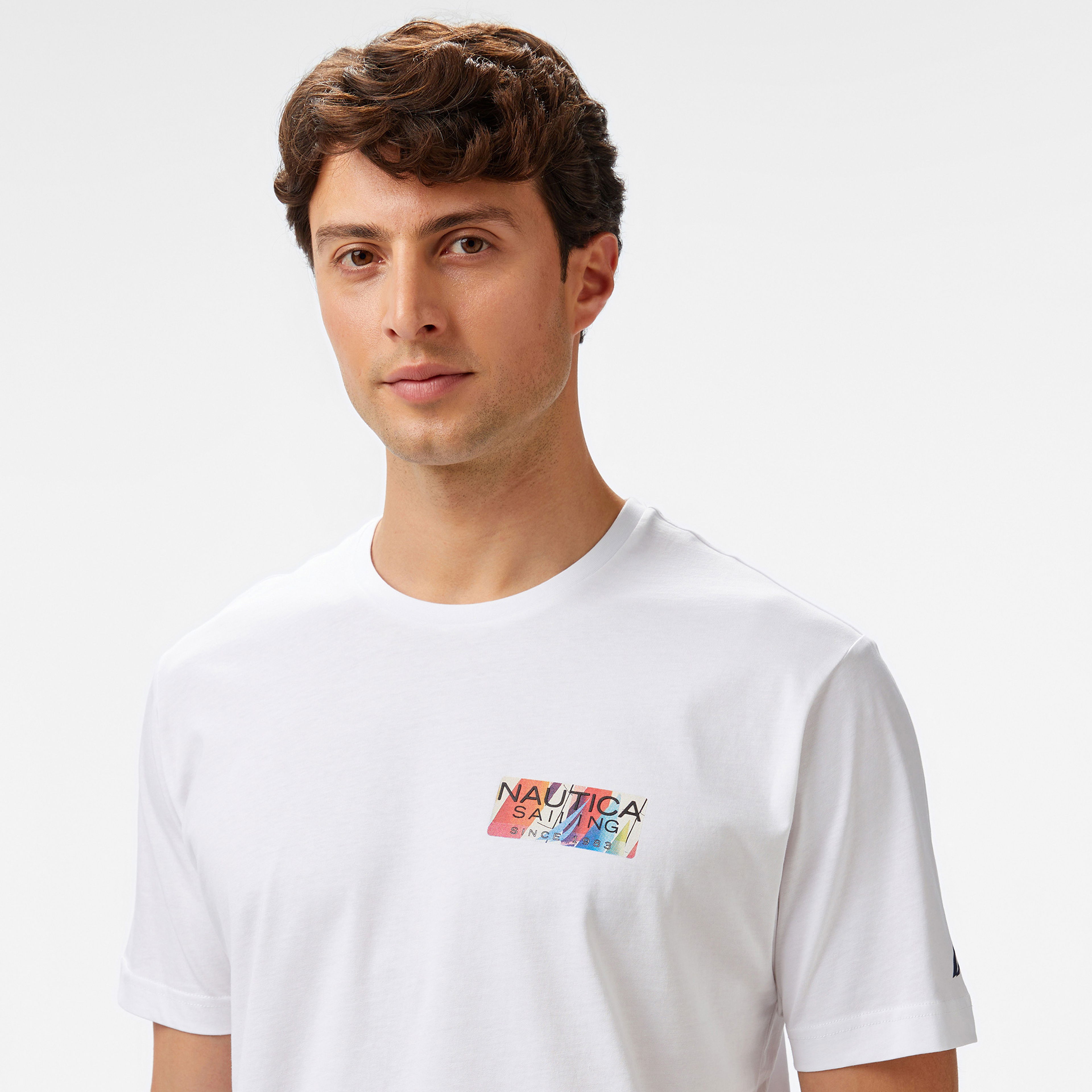 Nautica Regular Fit Erkek Beyaz T-Shirt