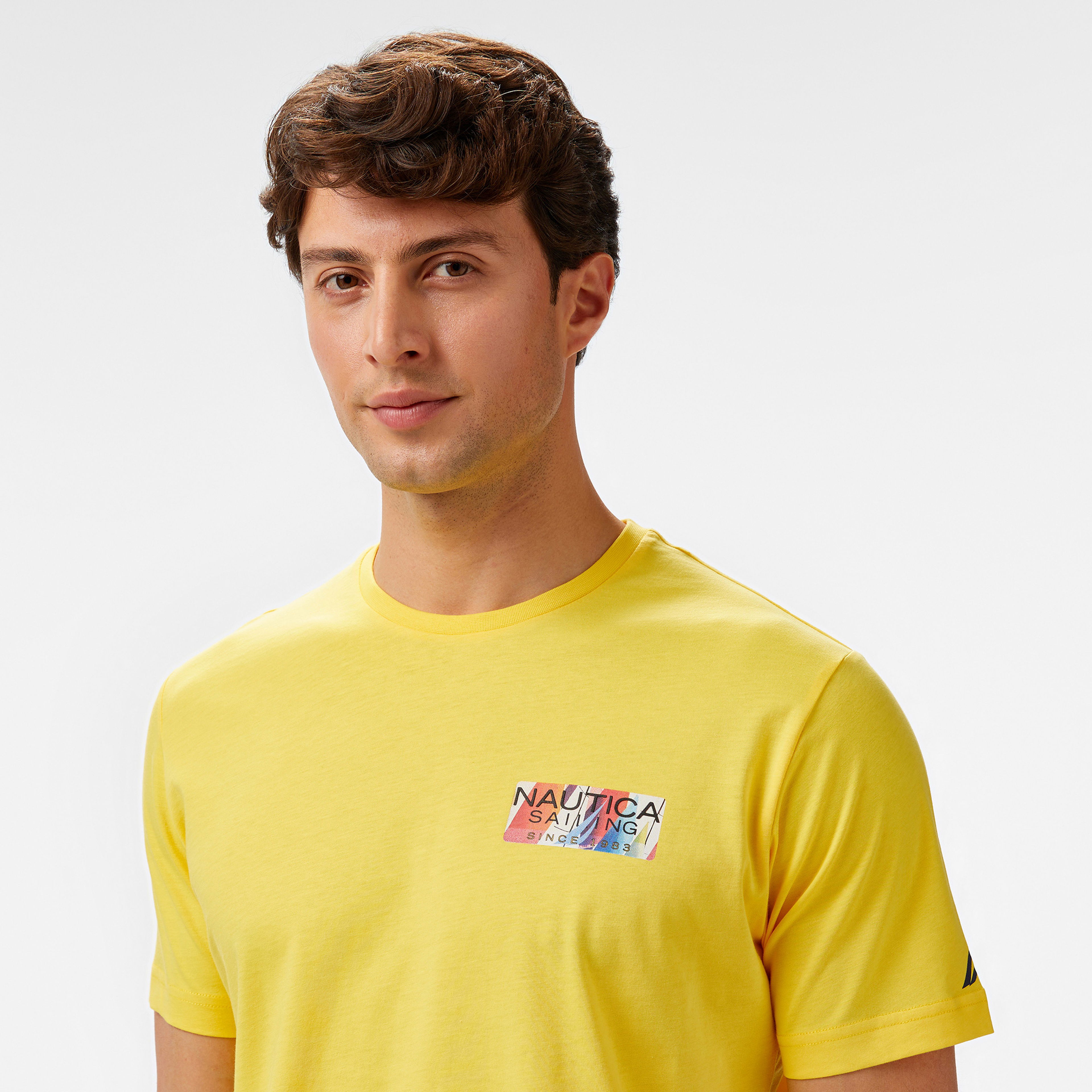 Nautica Regular Fit Erkek Sarı T-Shirt