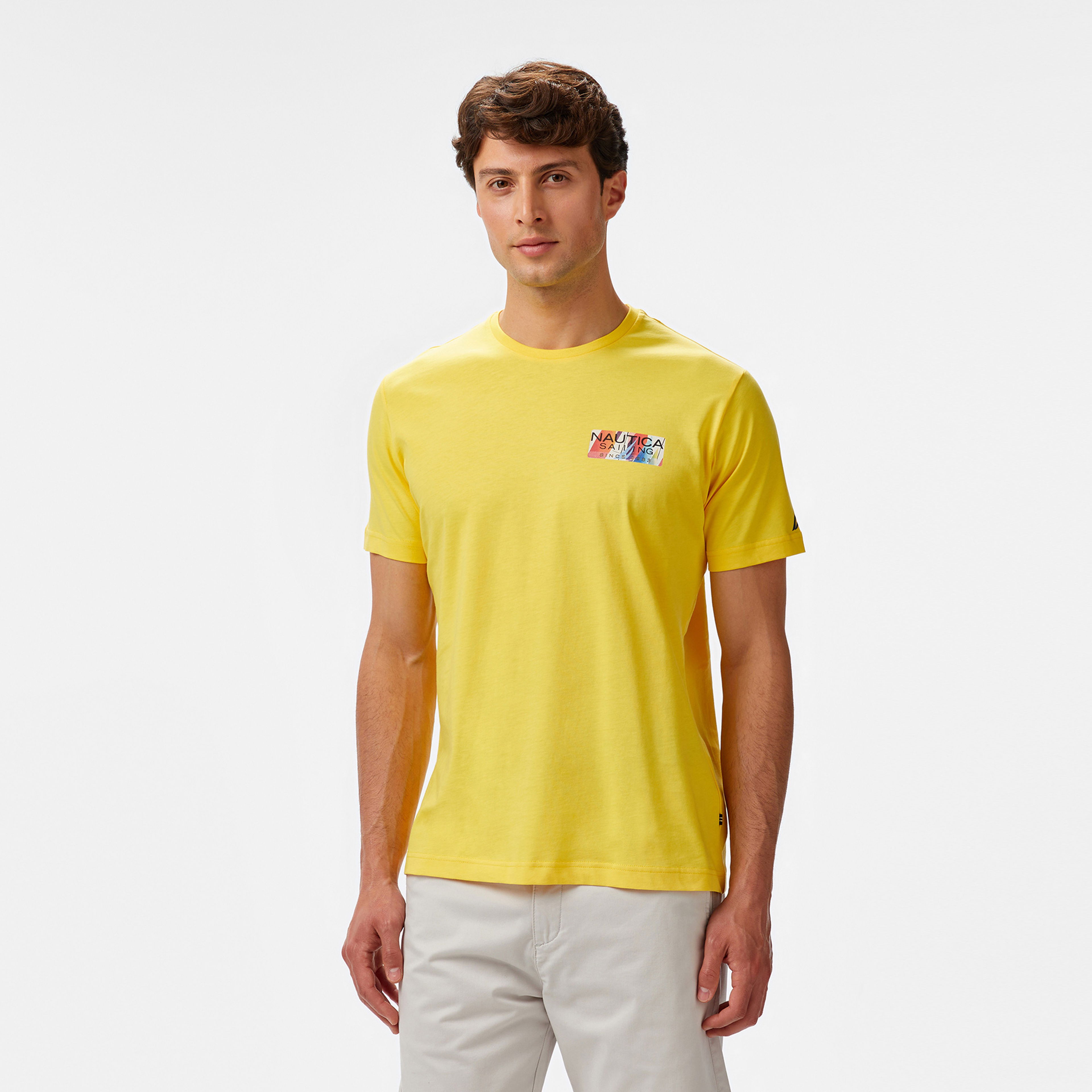 Nautica Regular Fit Erkek Sarı T-Shirt