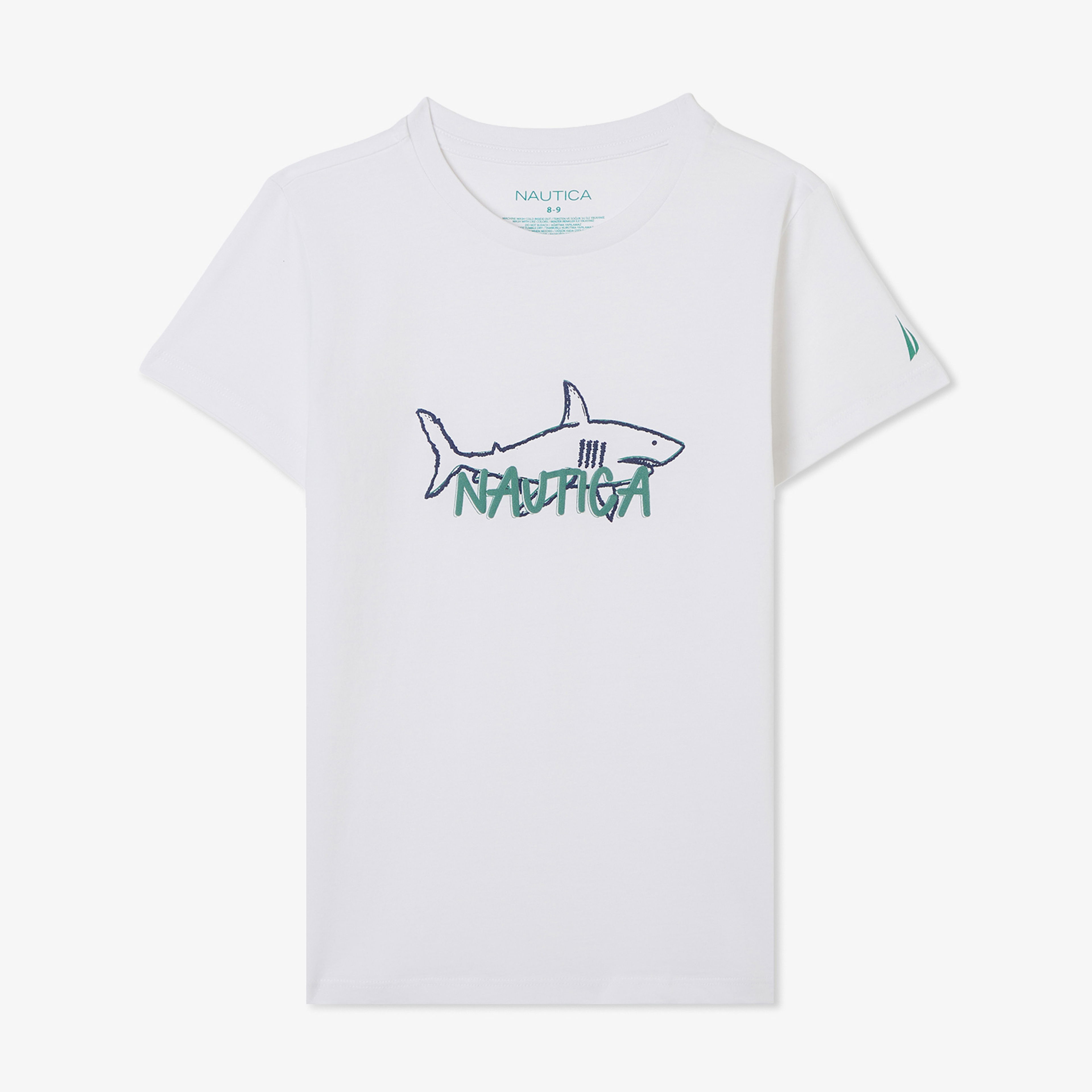 Nautica Regular Fit Çocuk Beyaz T-Shirt