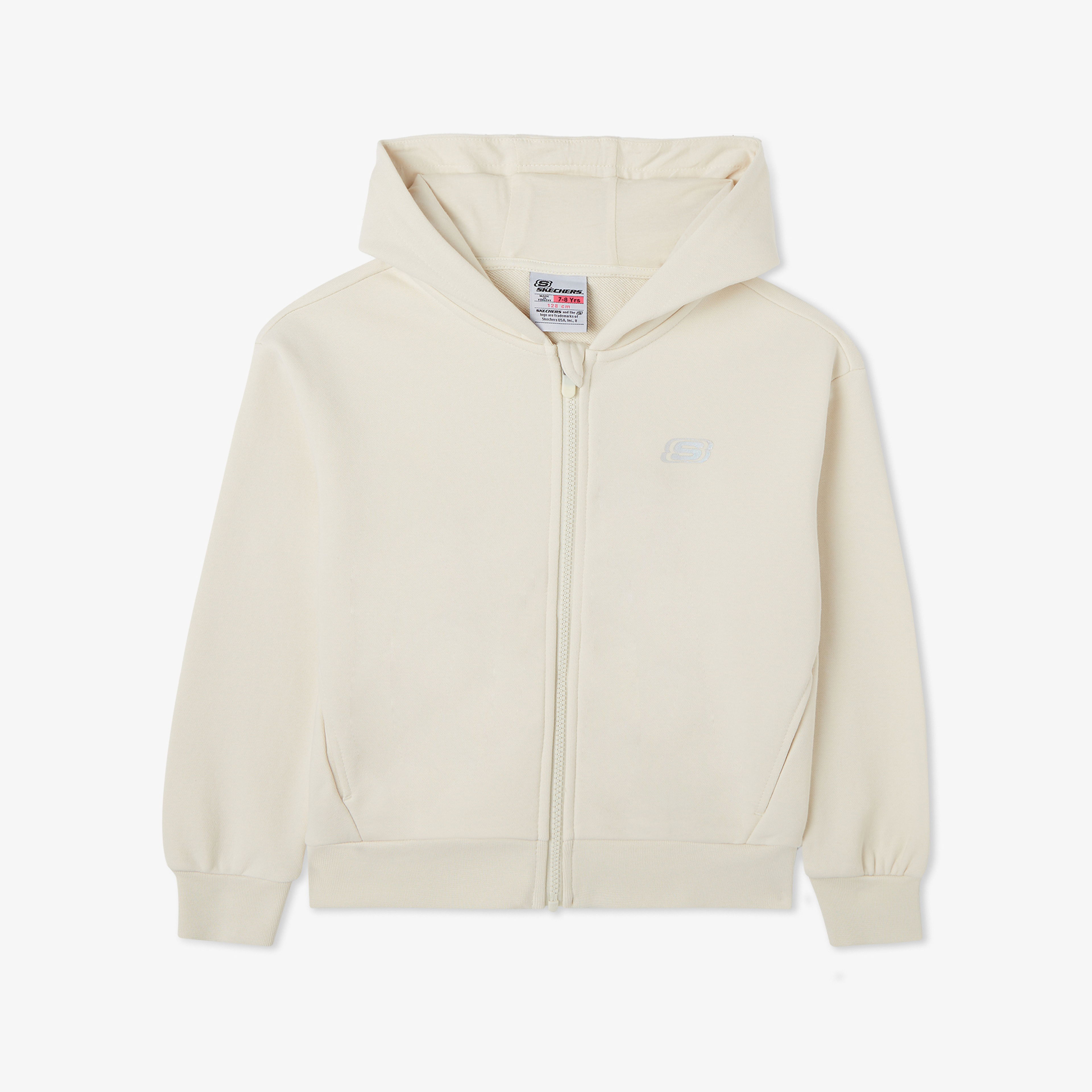 Skechers Essentials Full Zip Çocuk Beyaz Sweatshirt