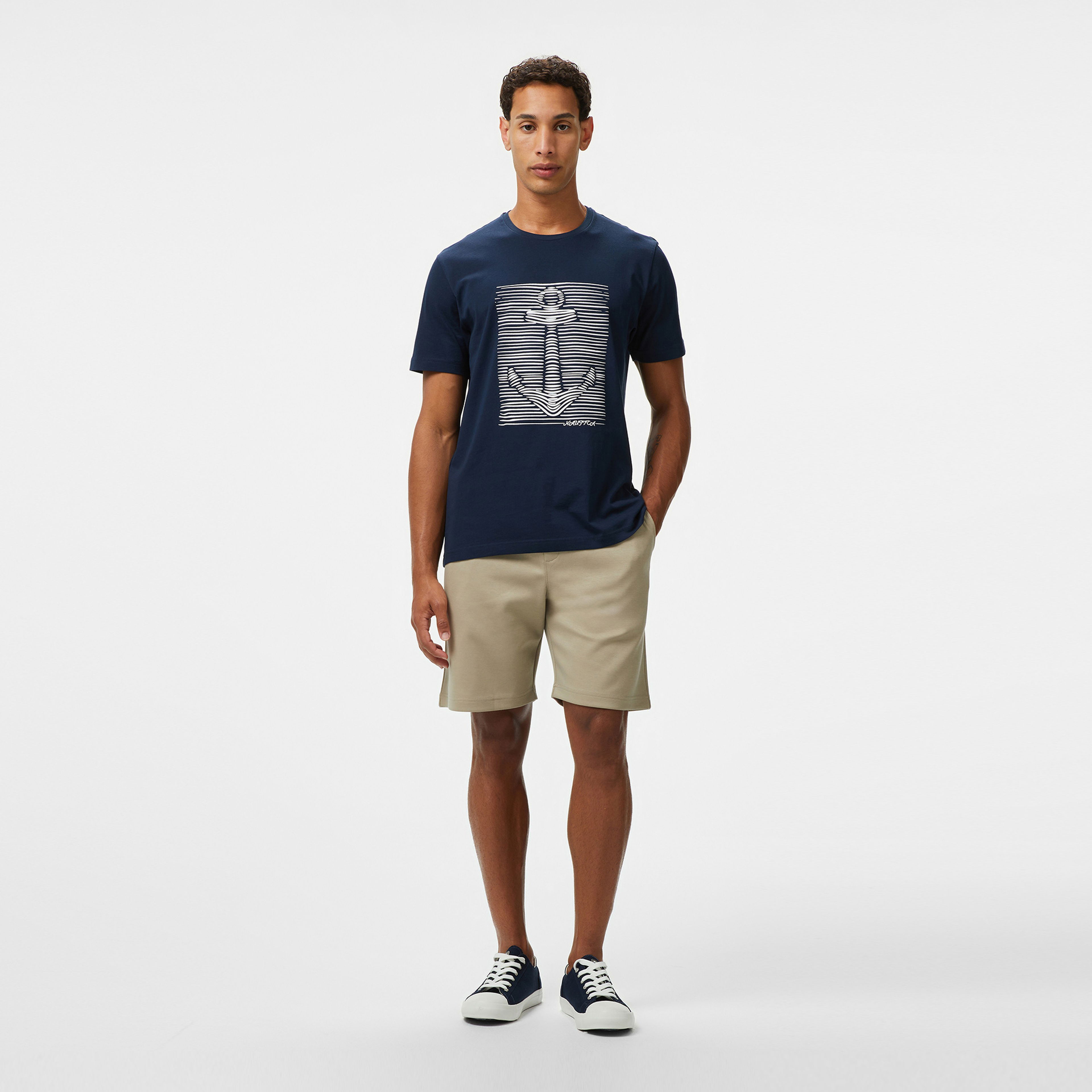 Nautica Erkek Bej Regular Fit Şort