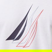 Nautica Erkek Beyaz Regular Fit Baskılı T-Shirt