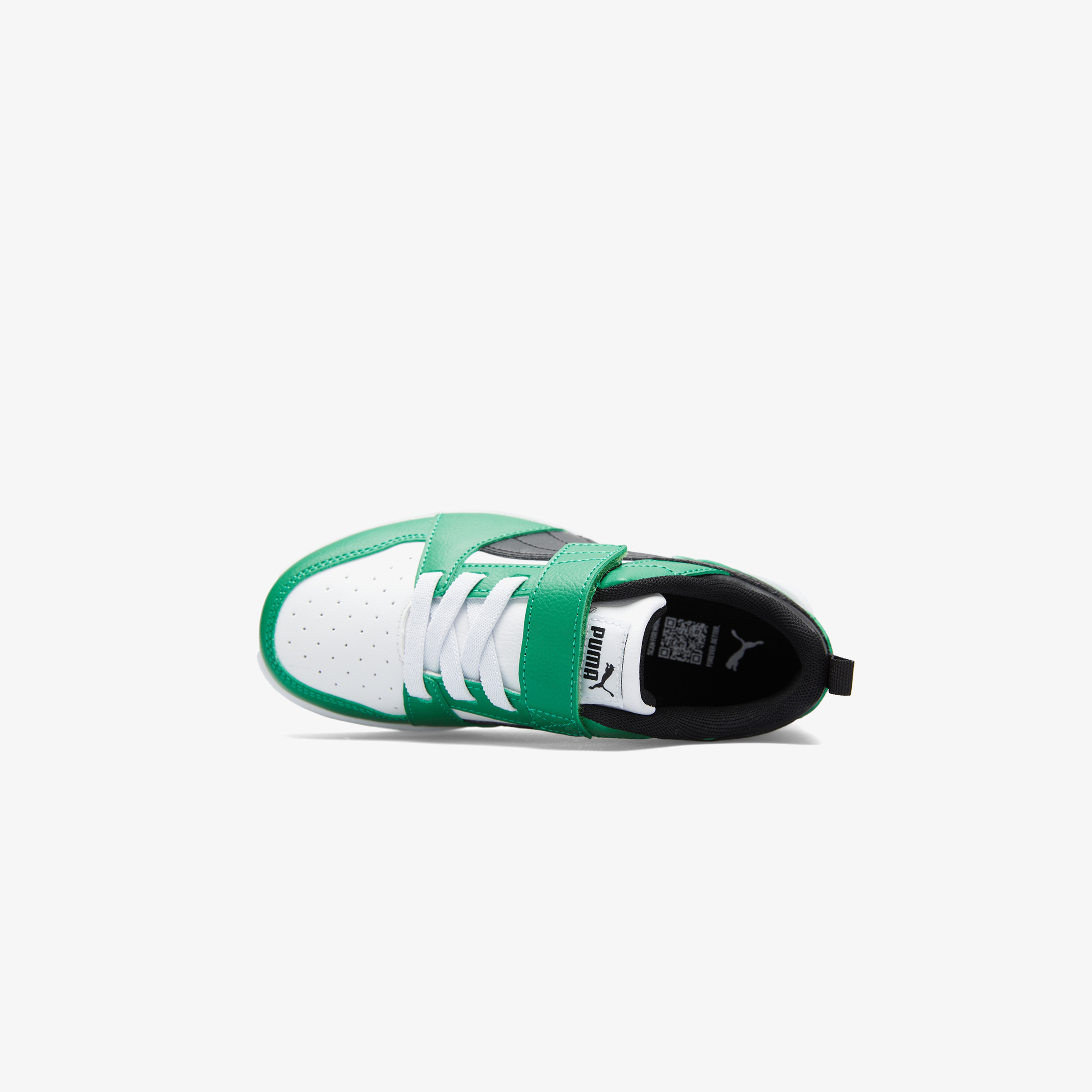 Puma Rebound V6 Lo Çocuk Yeşil Beyaz Sneaker