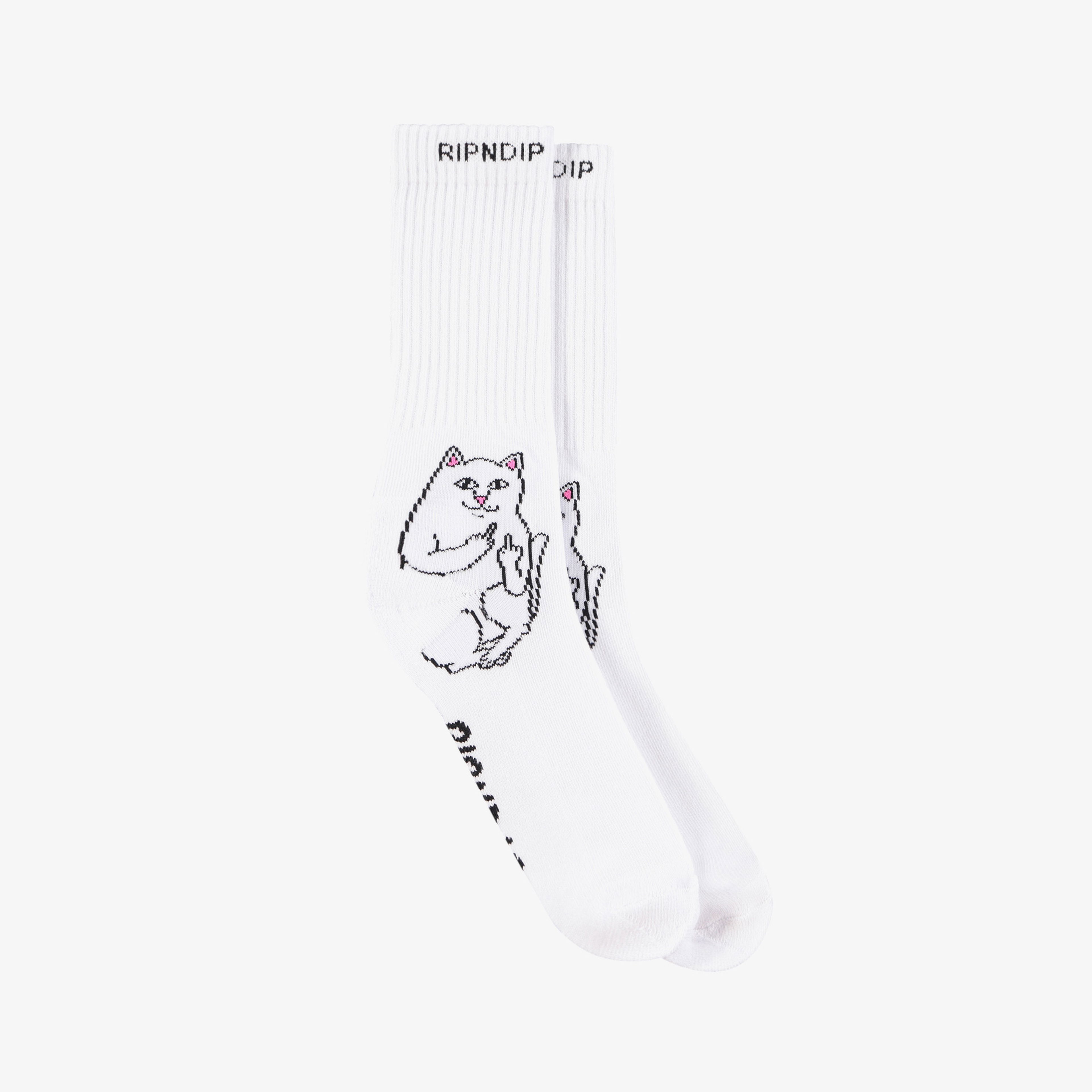 Ripndip Lord Nermal Unisex Beyaz Çorap