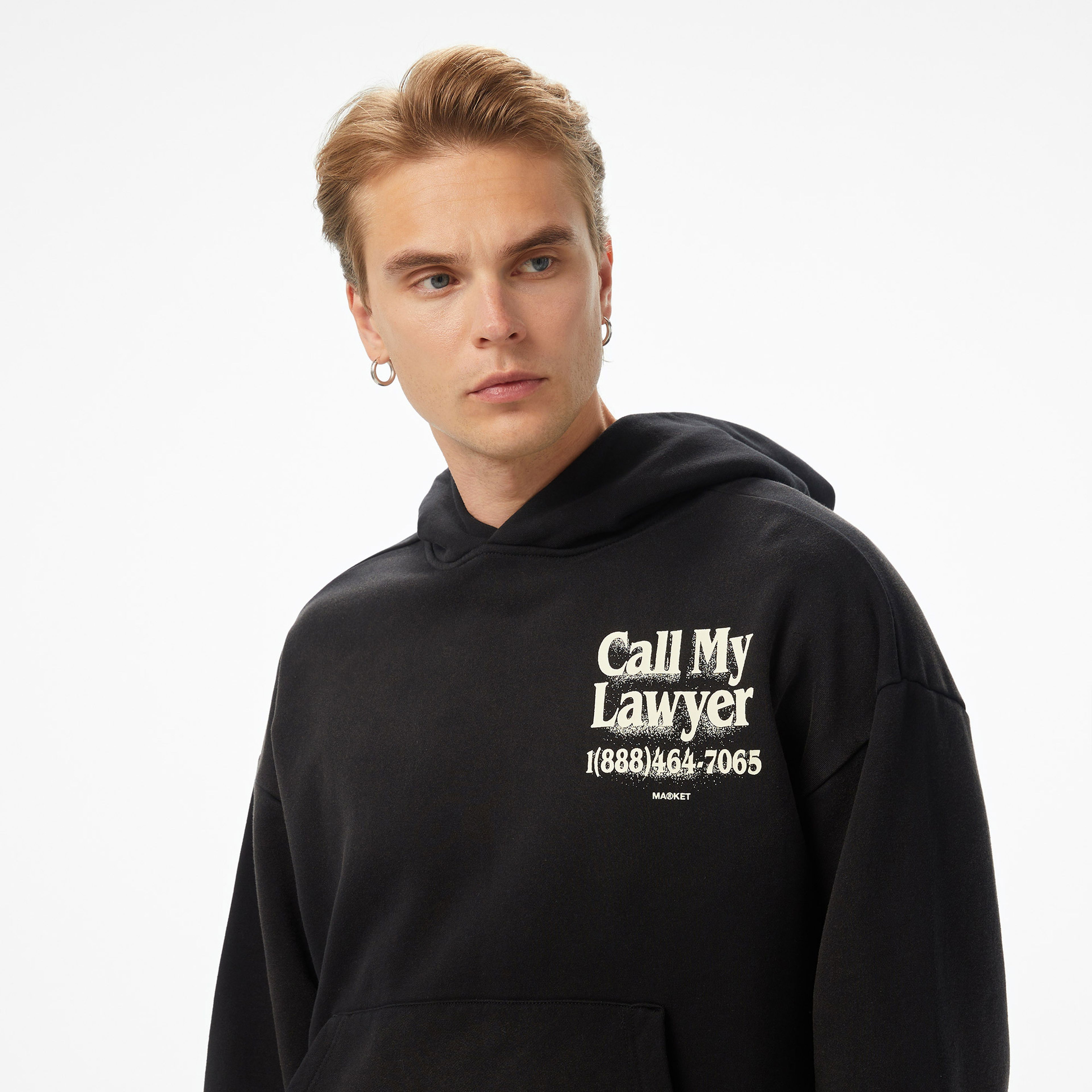 The Market 'Call My Lawyer' Erkek Siyah Sweatshirt