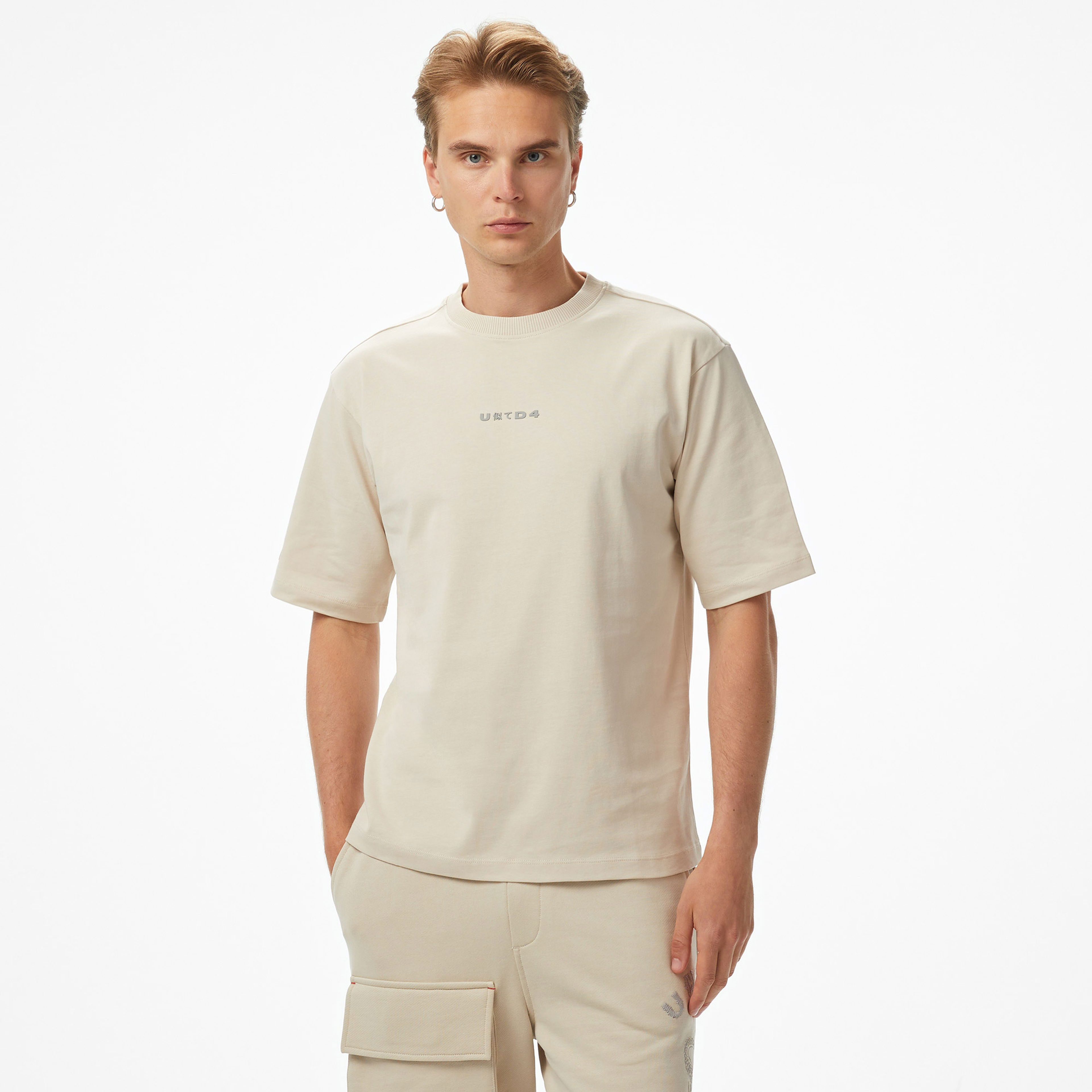 UNITED4 Comfort Erkek Krem T-Shirt