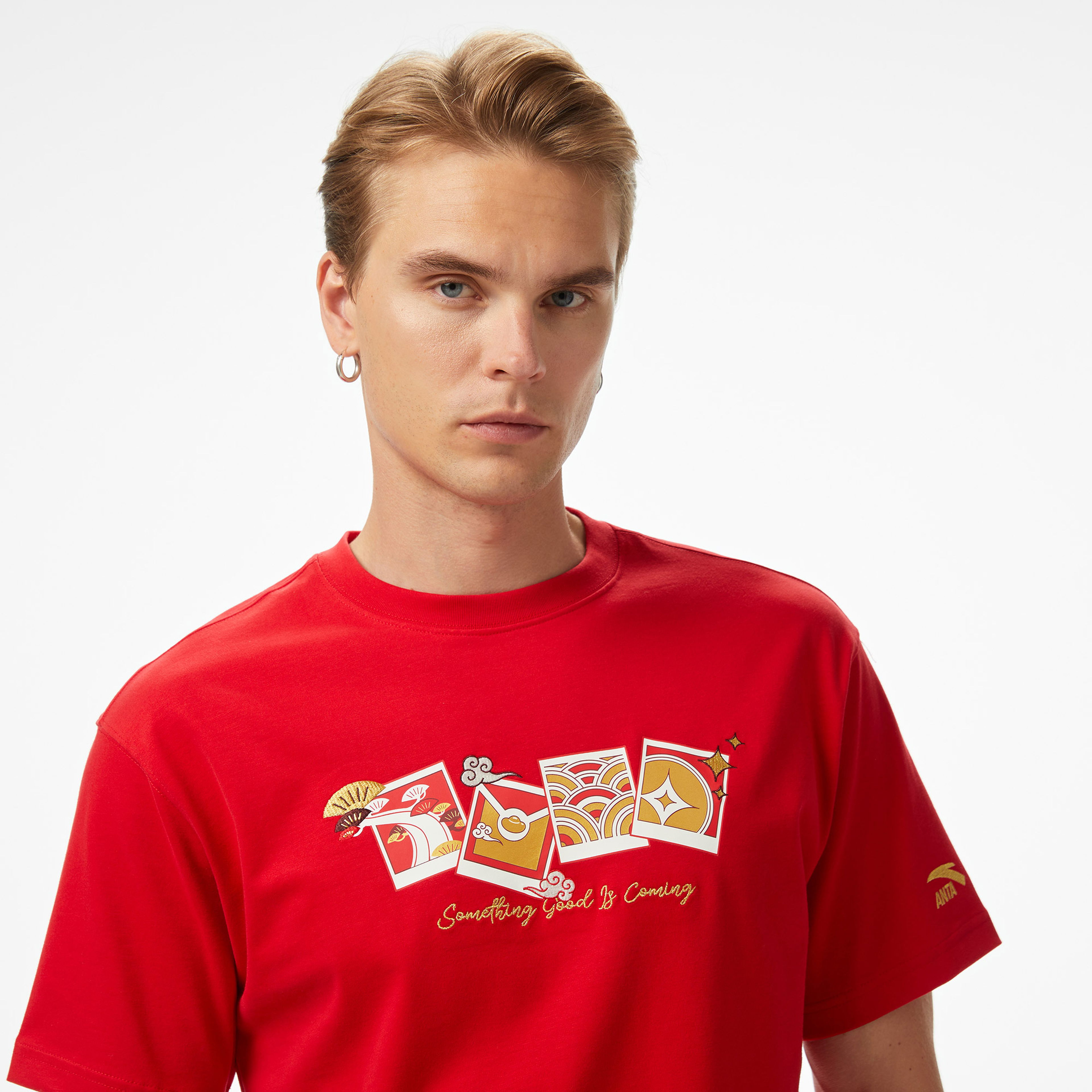 Anta CNY Good Luck Erkek Kırmızı T-Shirt