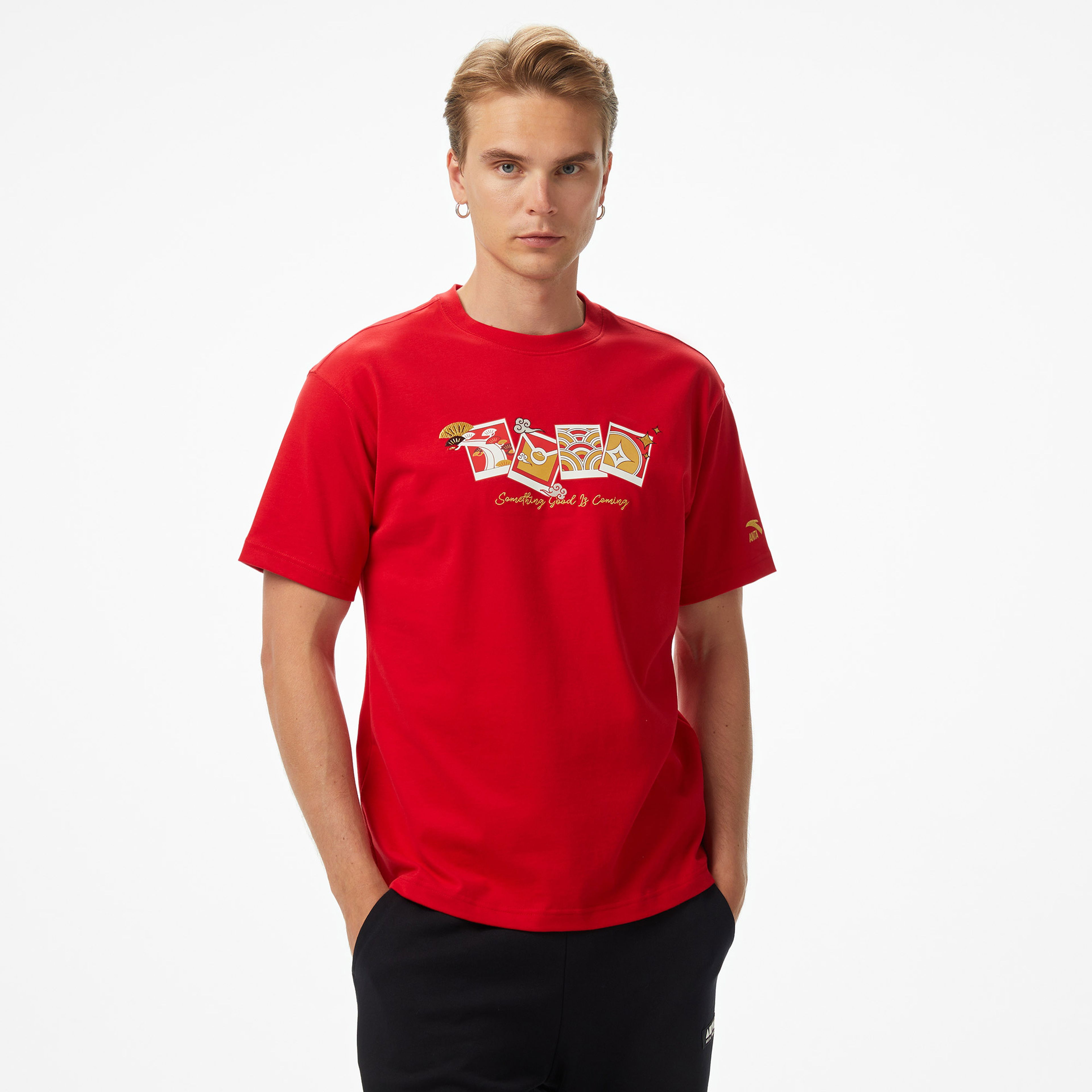 Anta CNY Good Luck Erkek Kırmızı T-Shirt