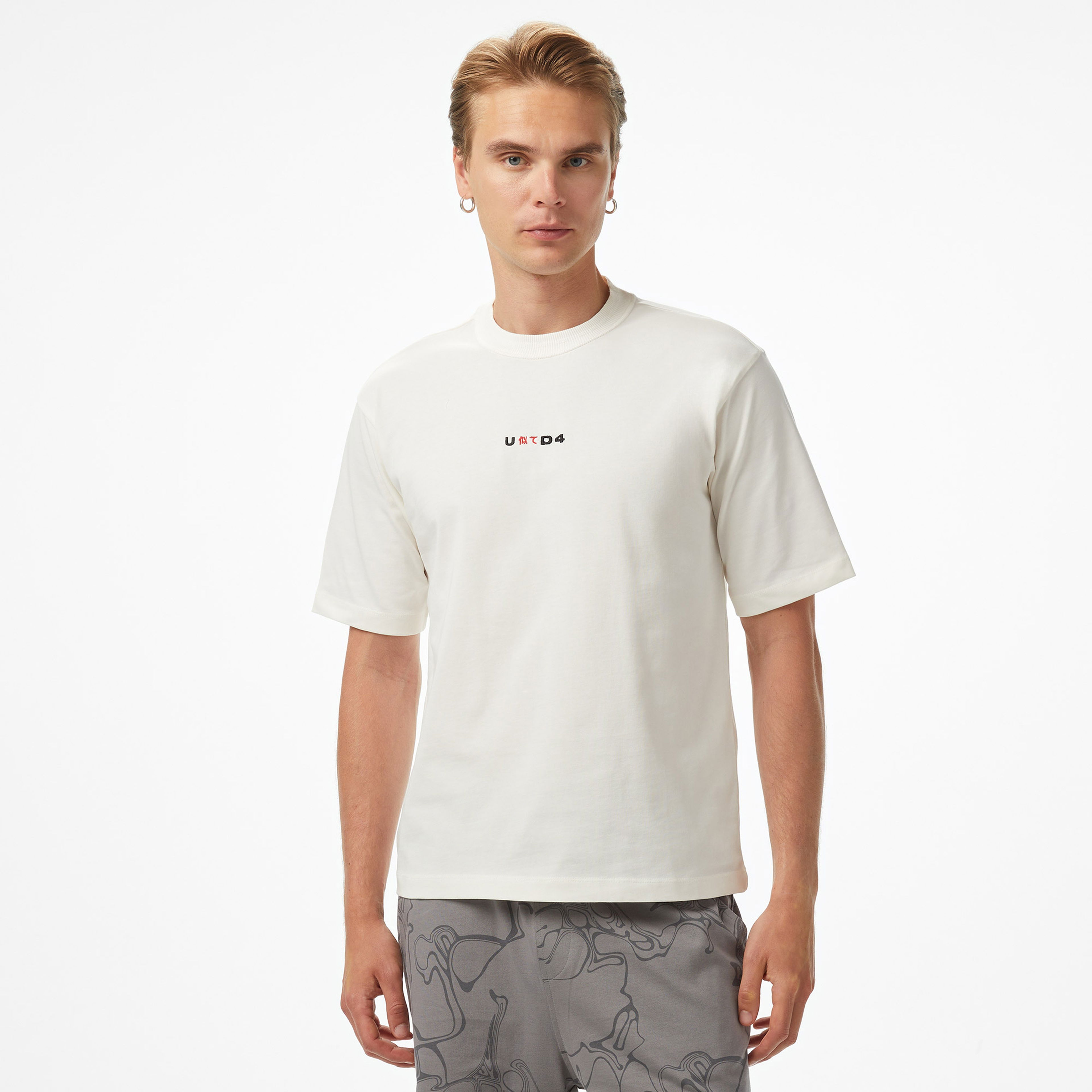 UNITED4 Miyawa Erkek Ekru T-Shirt