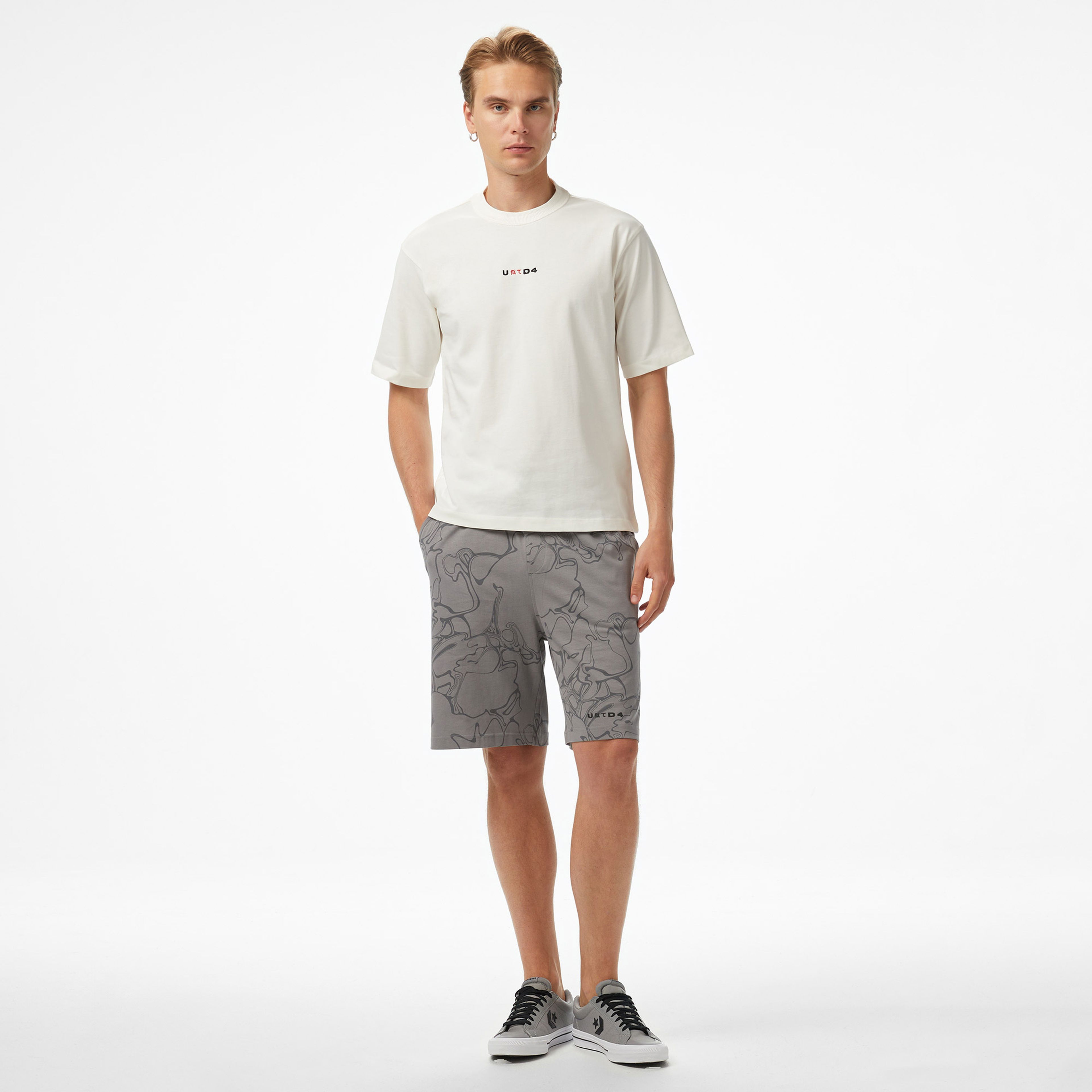UNITED4 Miyawa Erkek Ekru T-Shirt