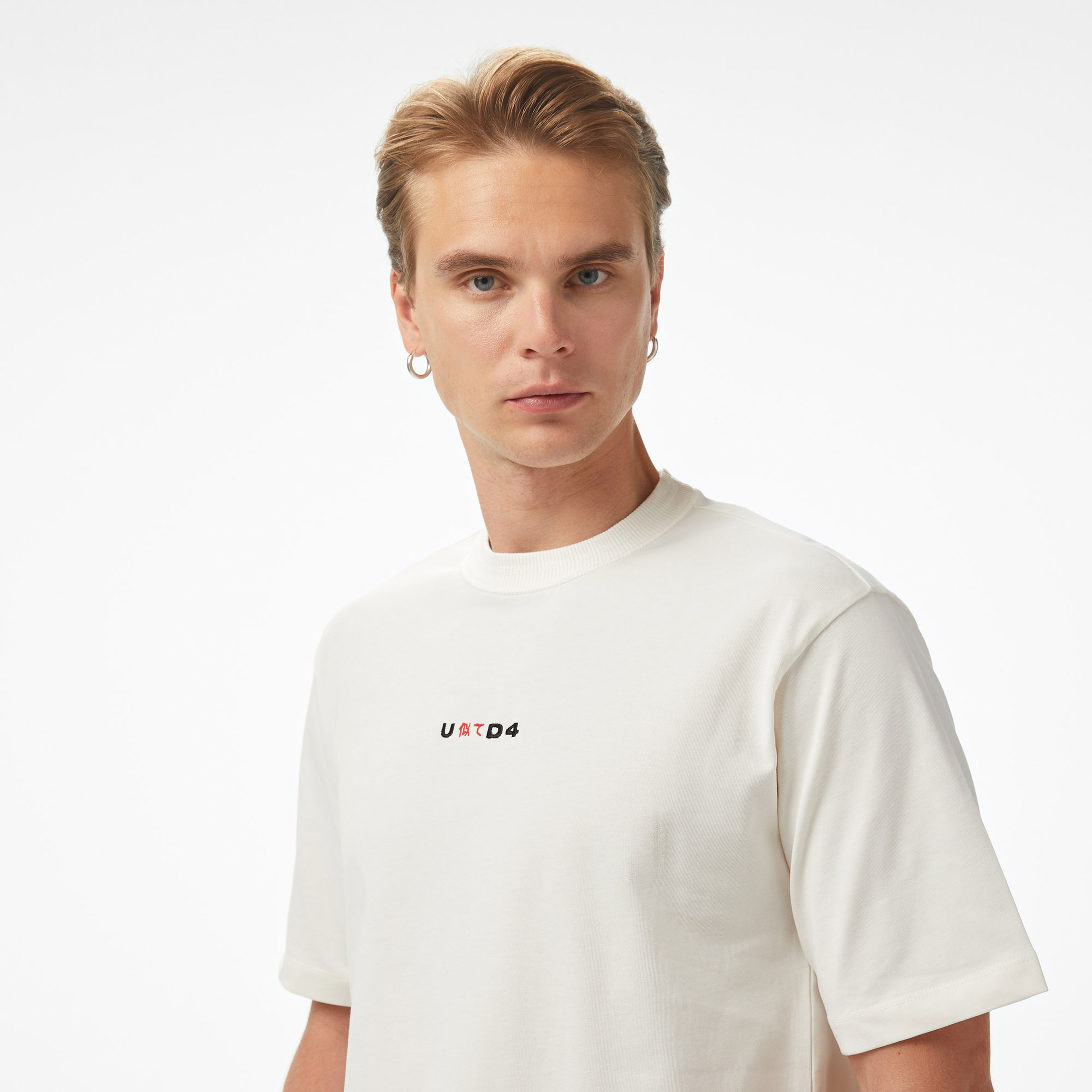 UNITED4 Miyawa Erkek Ekru T-Shirt