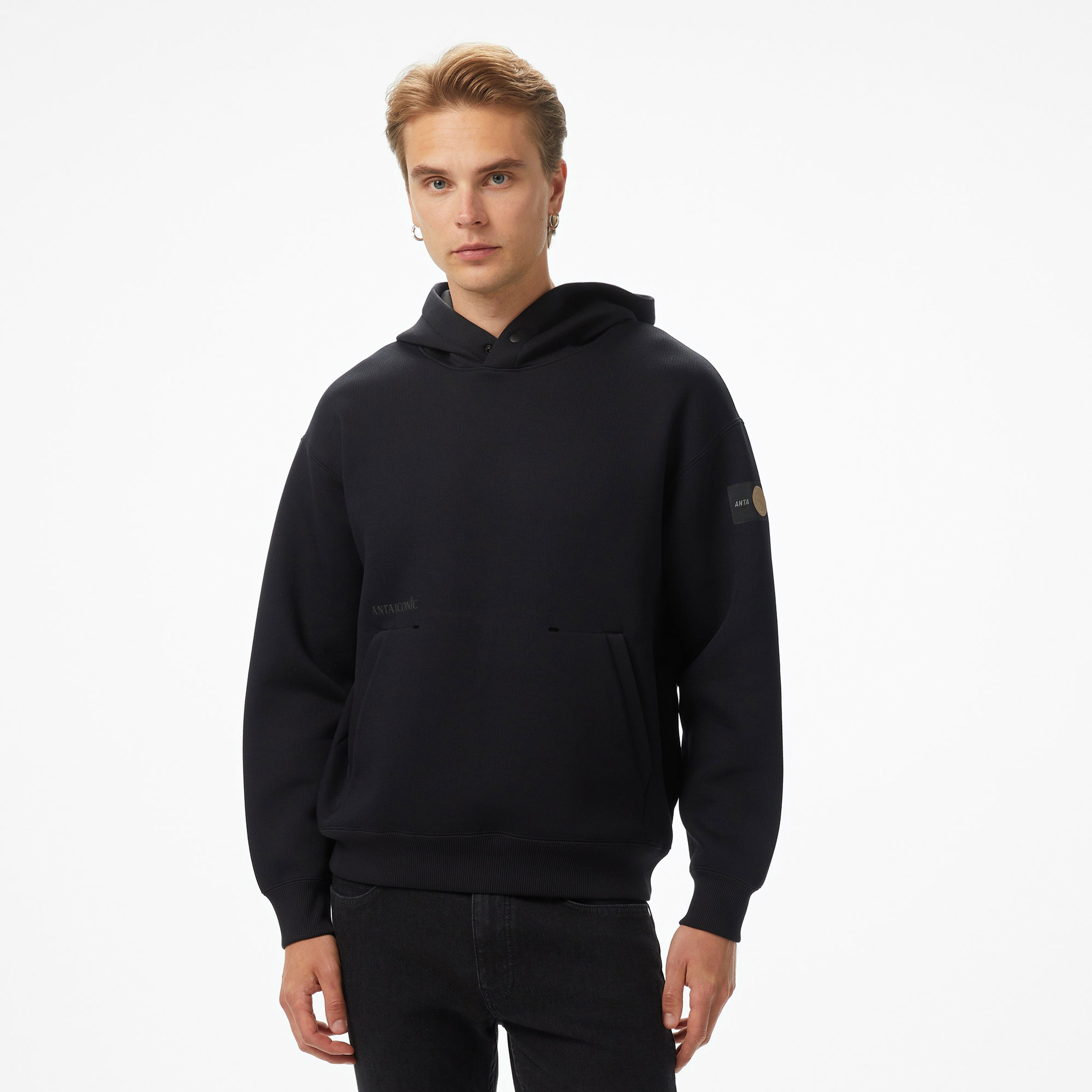 Anta Iconic Erkek Siyah Hoodie