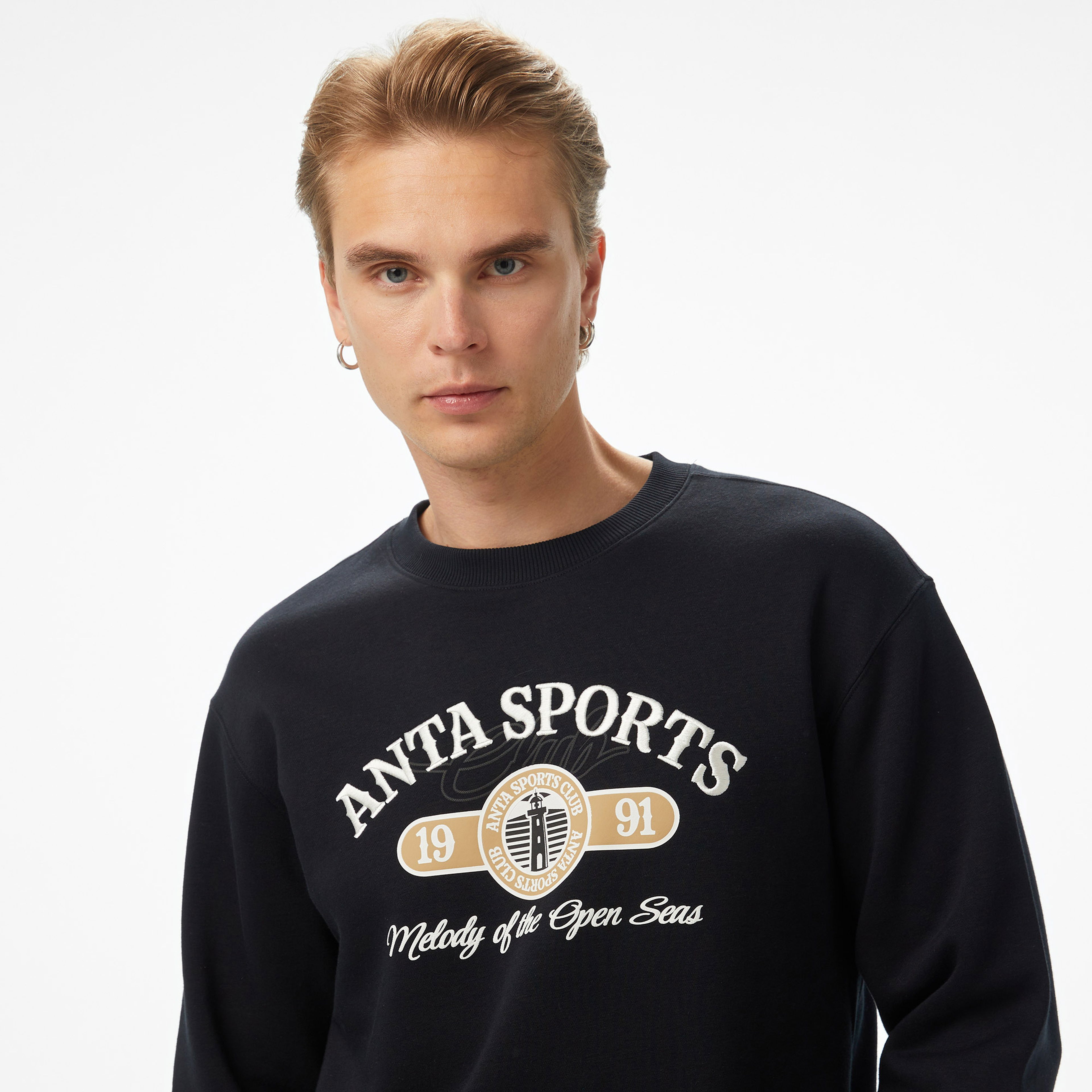 Anta Sports Club Erkek Siyah Sweatshirt